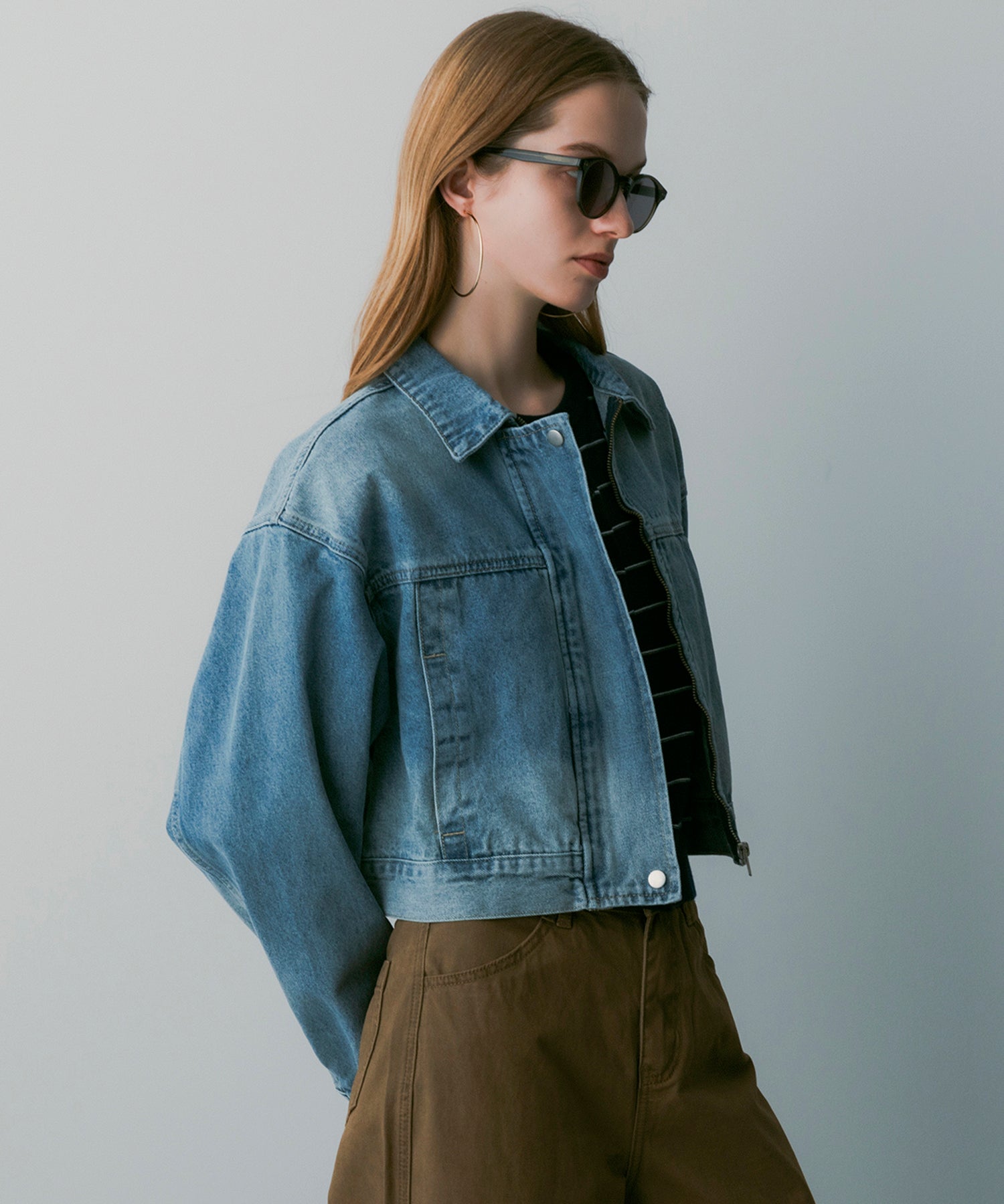 クロップドデニムジャケット