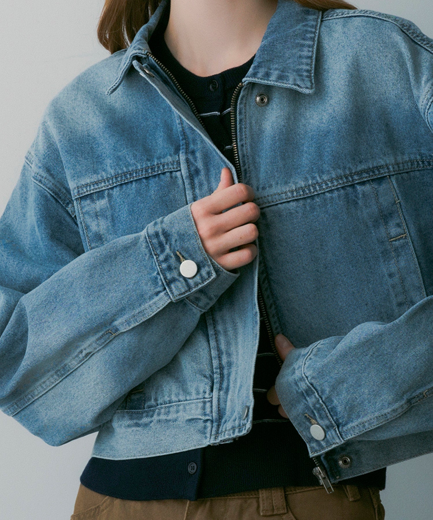 クロップドデニムジャケット