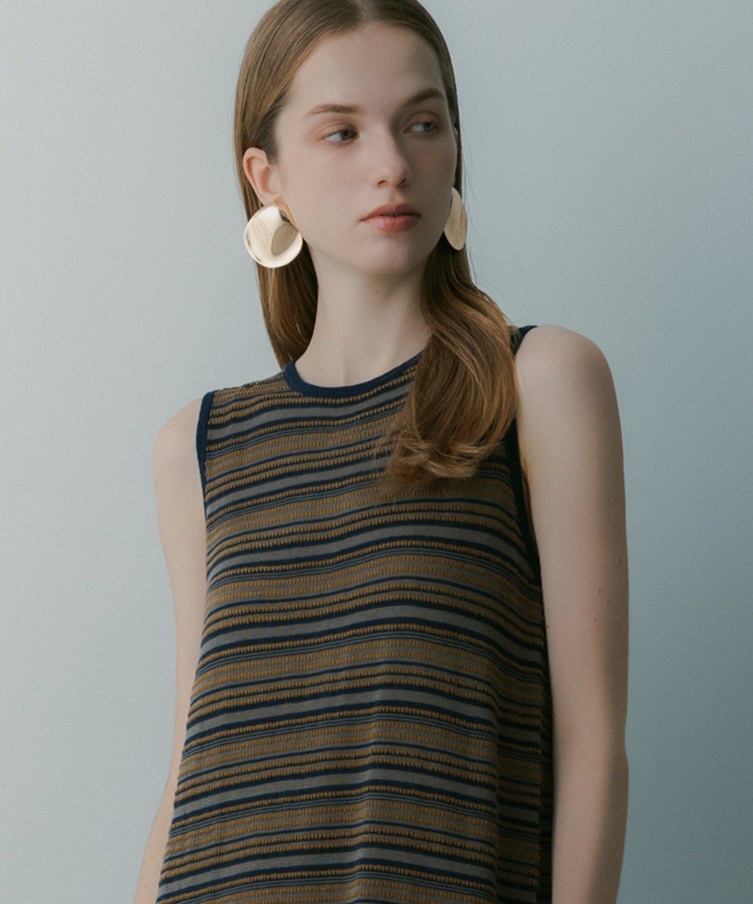 マルチボーダーニットワンピース