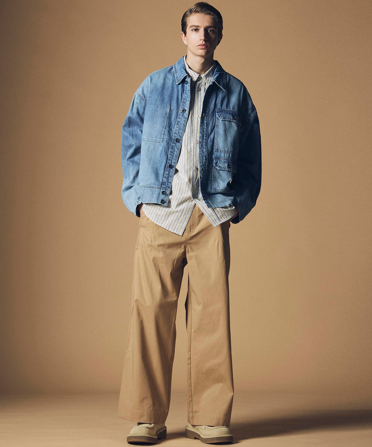 【12月上旬お届け予約商品】ウォッシュド ビッグシルエット デニムジャケット