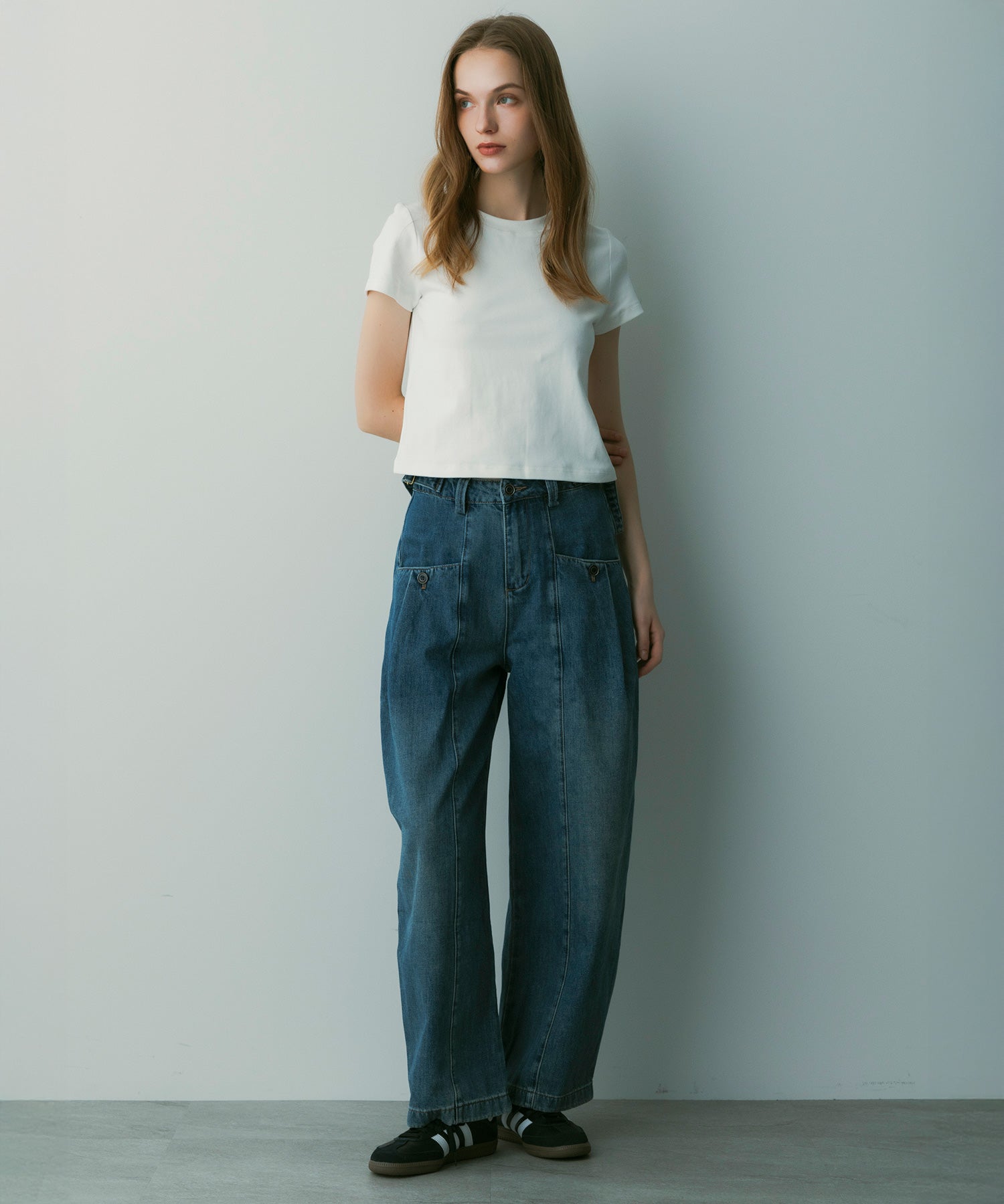 【3月中旬お届け予約商品】ヴィンテージウォッシュデニムパンツ