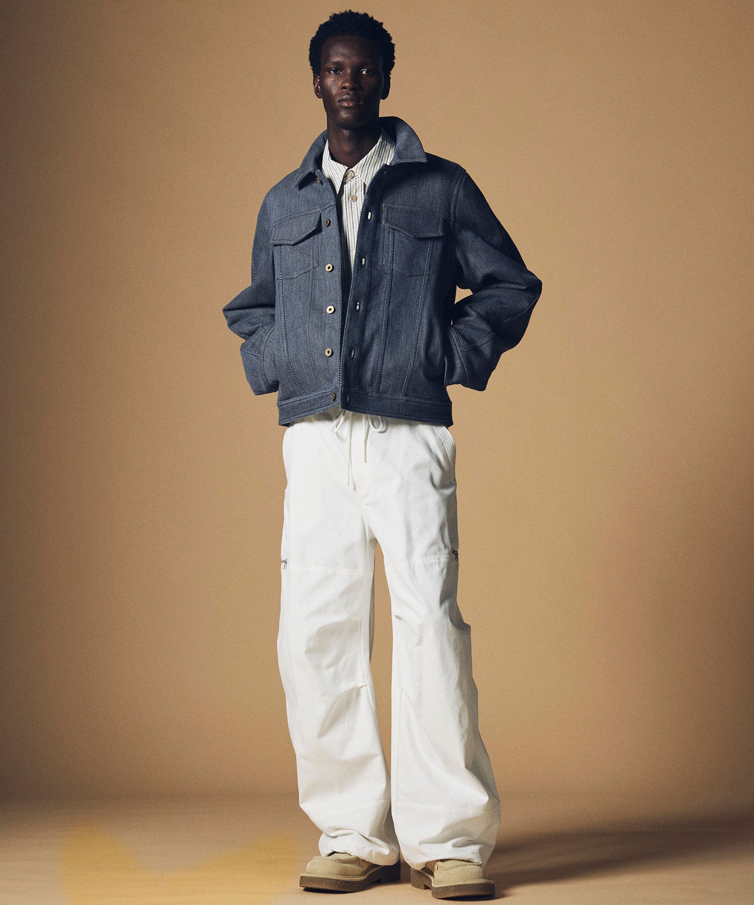 ツイル/ヘリンボーン コットンデニムジャケット