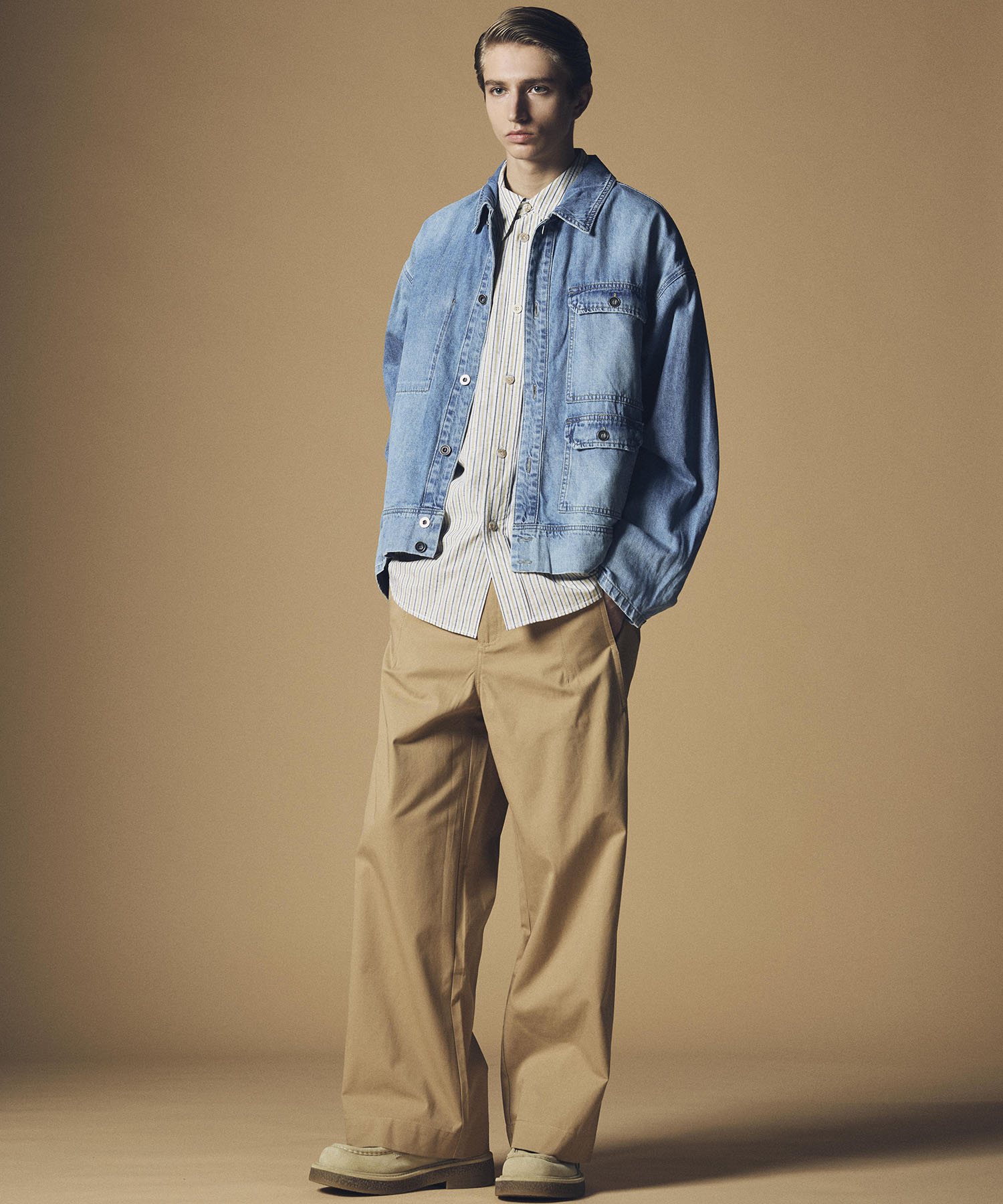 【12月上旬お届け予約商品】ウォッシュド ビッグシルエット デニムジャケット