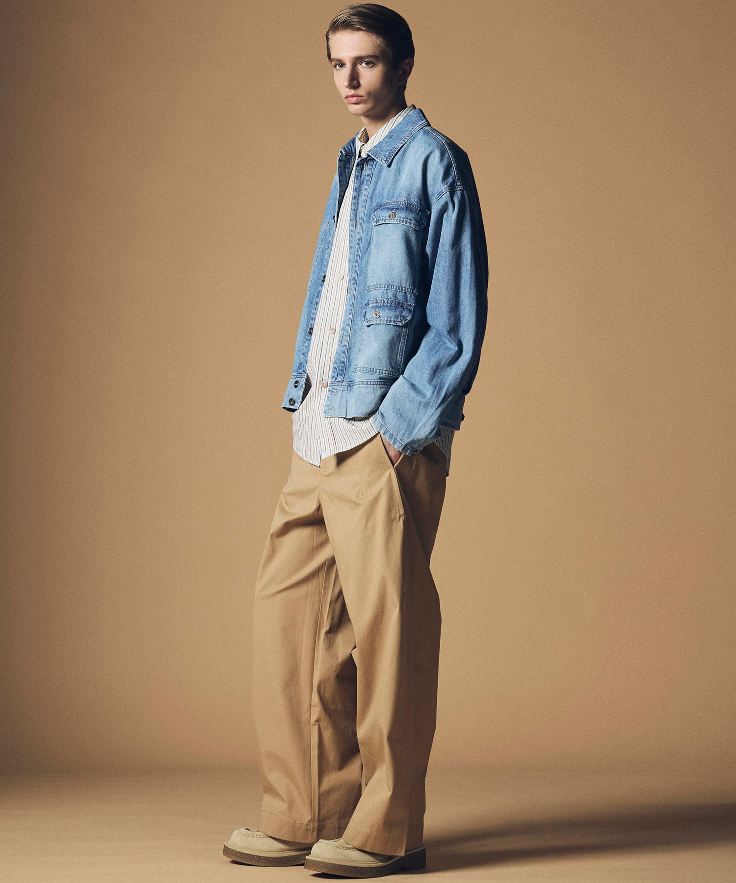 【12月上旬お届け予約商品】ウォッシュド ビッグシルエット デニムジャケット