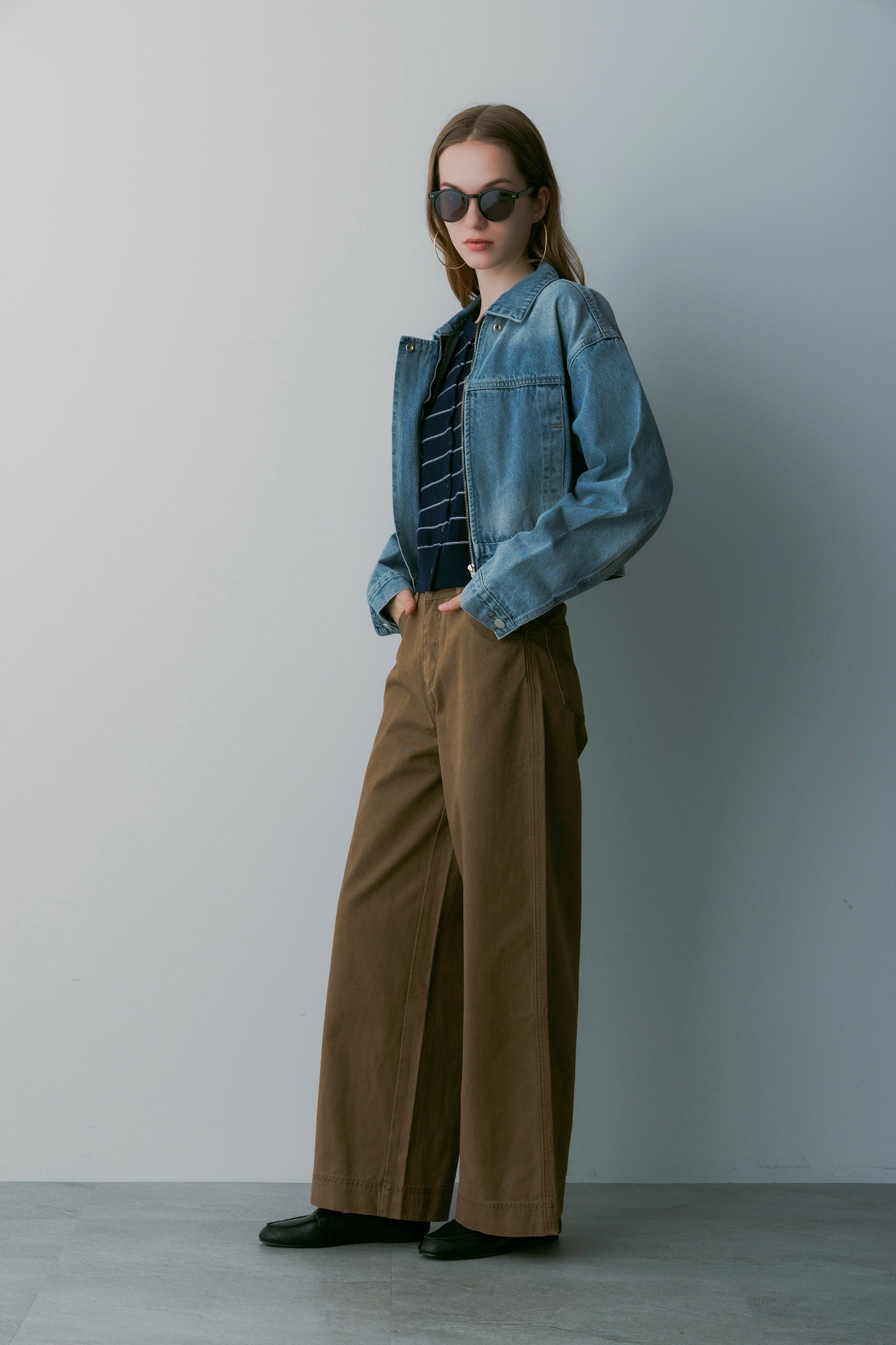 クロップドデニムジャケット