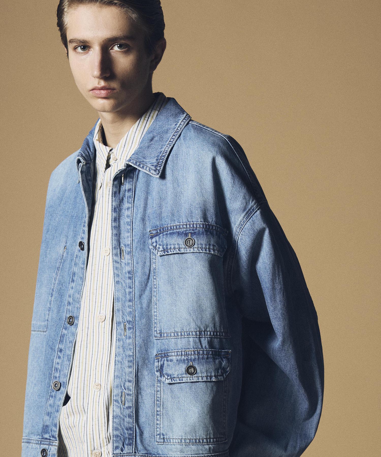 【12月上旬お届け予約商品】ウォッシュド ビッグシルエット デニムジャケット