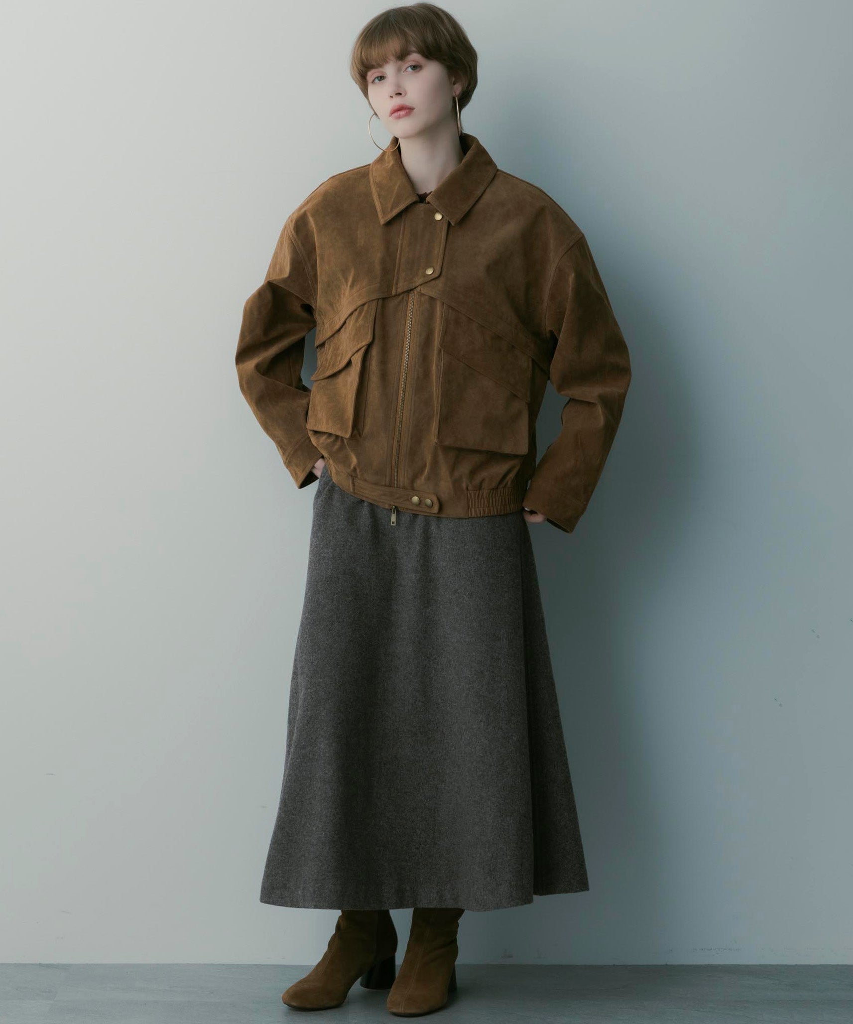 スエードライク ブルゾン