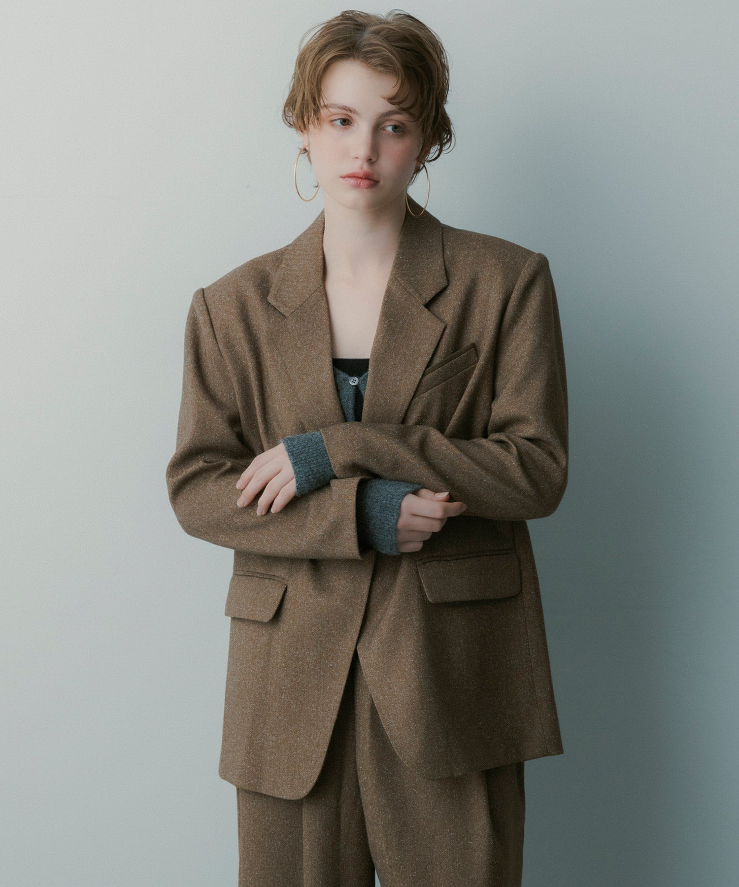 【3月中旬お届け予約商品】オーバーサイズ スウィッチングジャケット