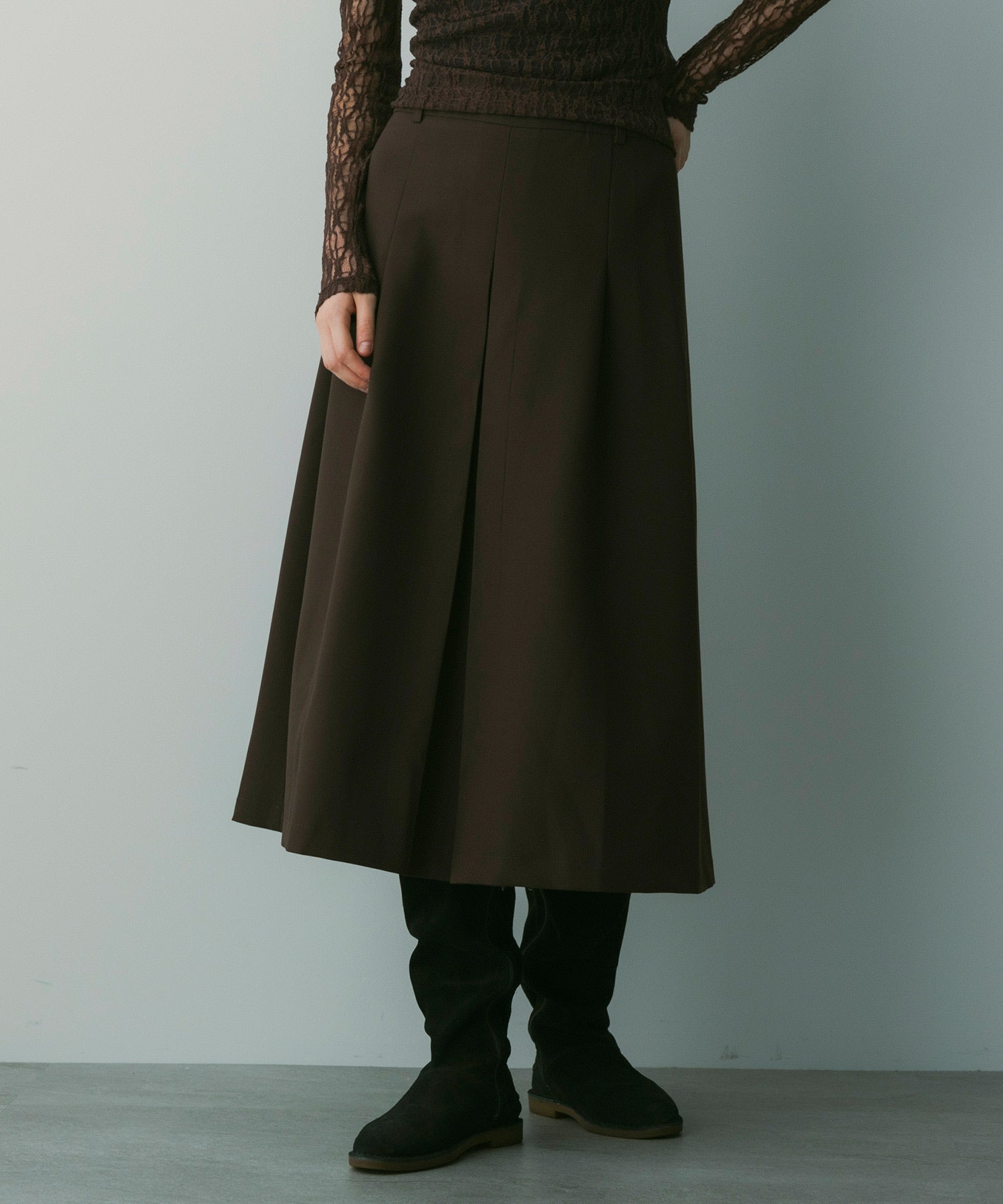 【12月上旬お届け予約商品】フレアセンタープリーツスカート