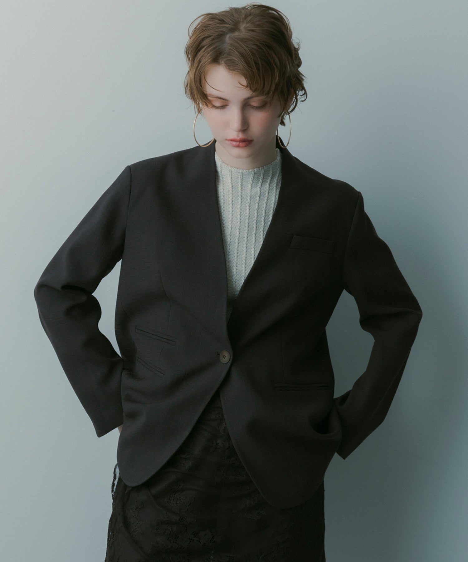 【3月中旬お届け予約商品】ノーカラージャケット