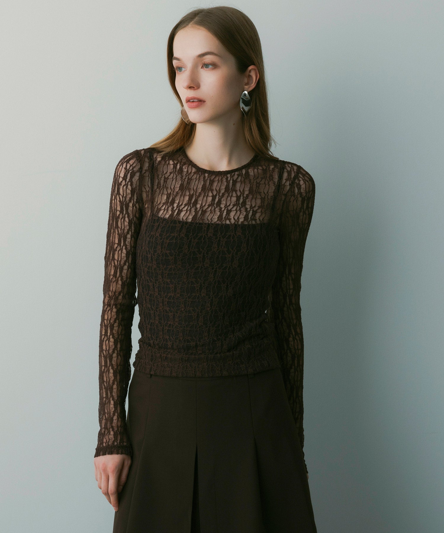 ロングスリーブレーストップス