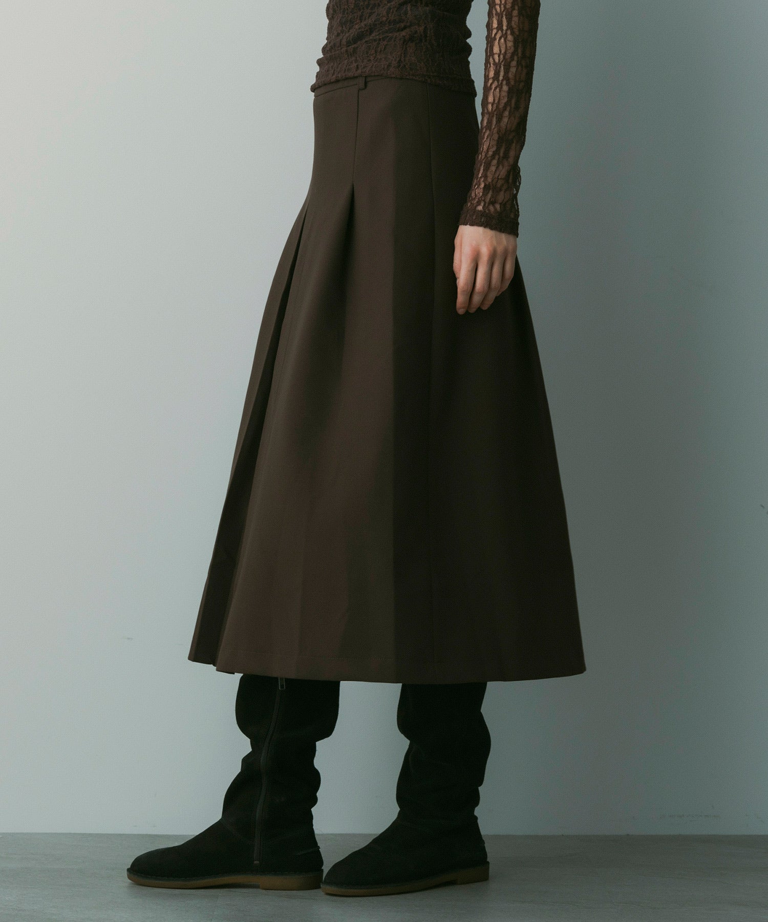 【12月上旬お届け予約商品】フレアセンタープリーツスカート