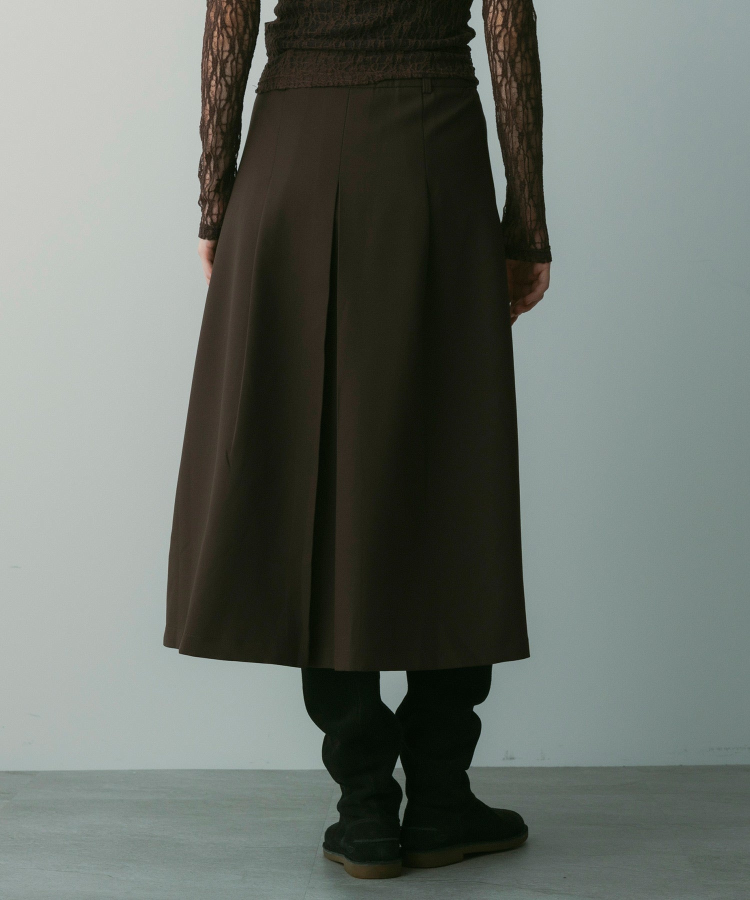 【12月上旬お届け予約商品】フレアセンタープリーツスカート