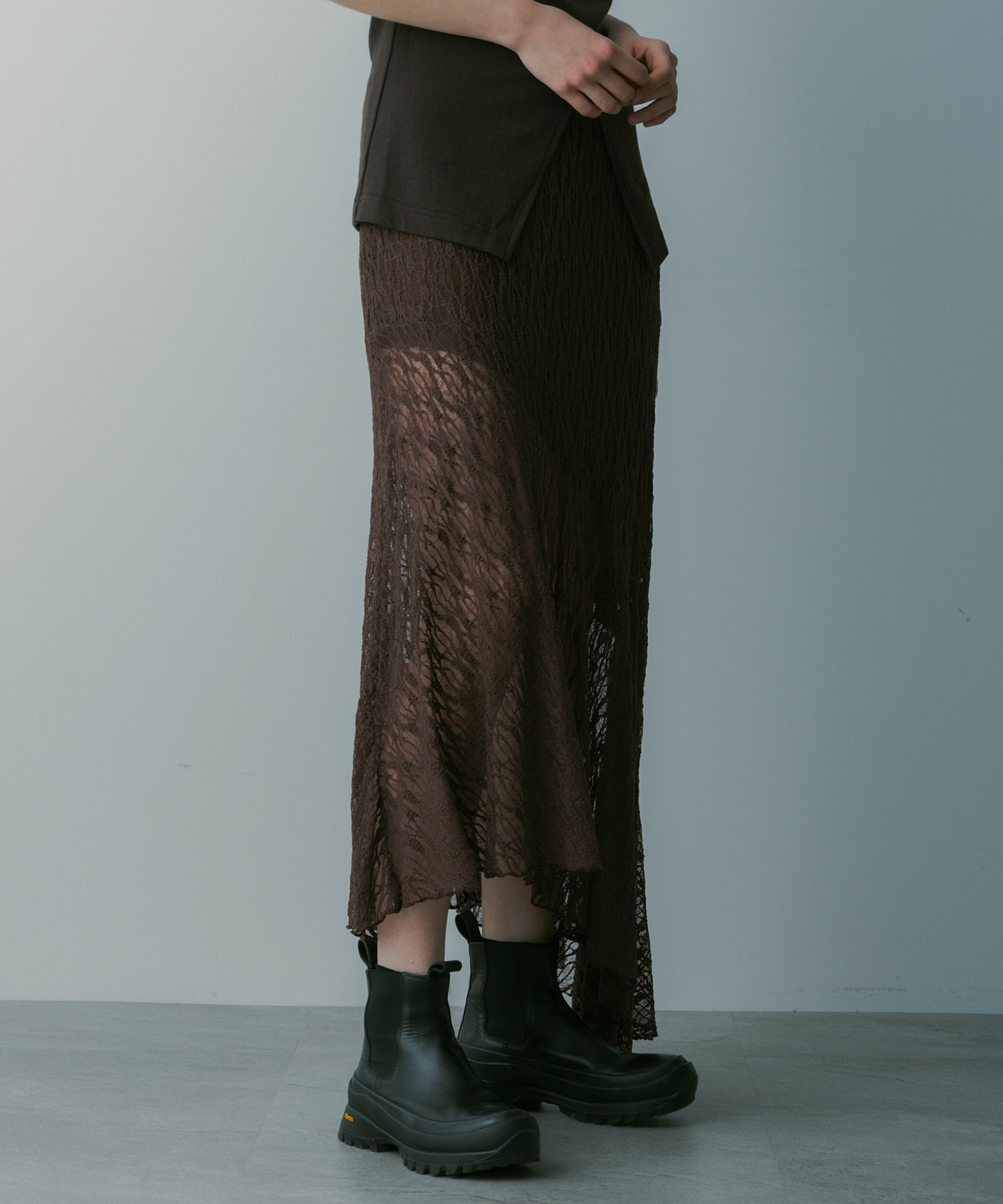 アシンメトリー レーススカート