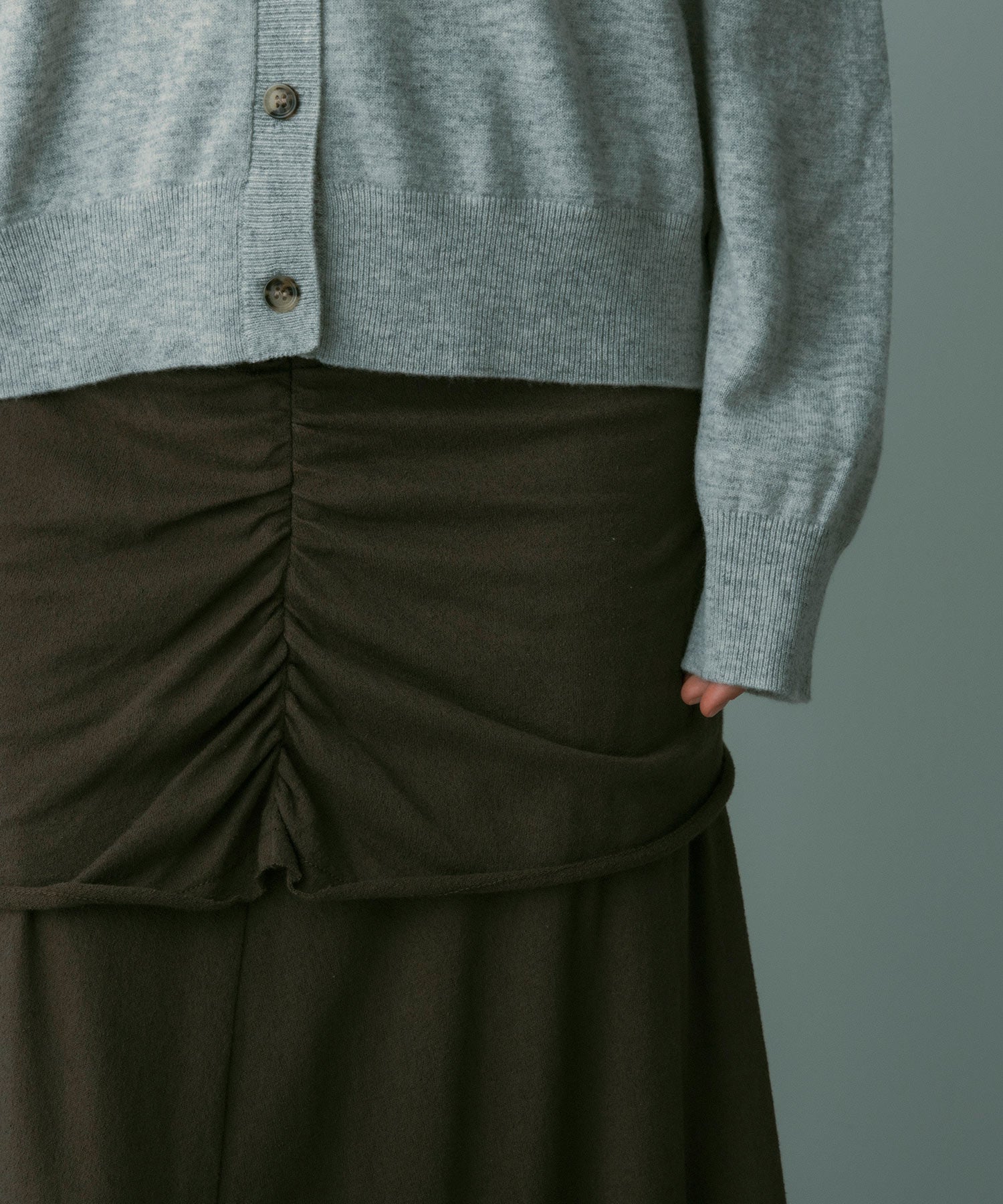 【3月中旬お届け予約商品】ドローストリングロングスカート