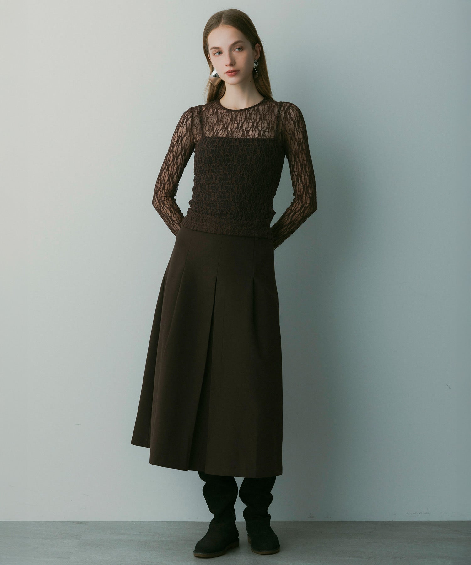 【12月上旬お届け予約商品】ロングスリーブレーストップス