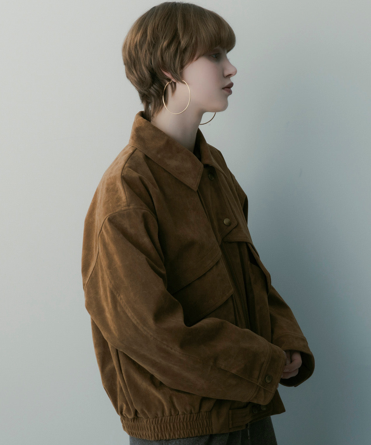 スエードライク ブルゾン