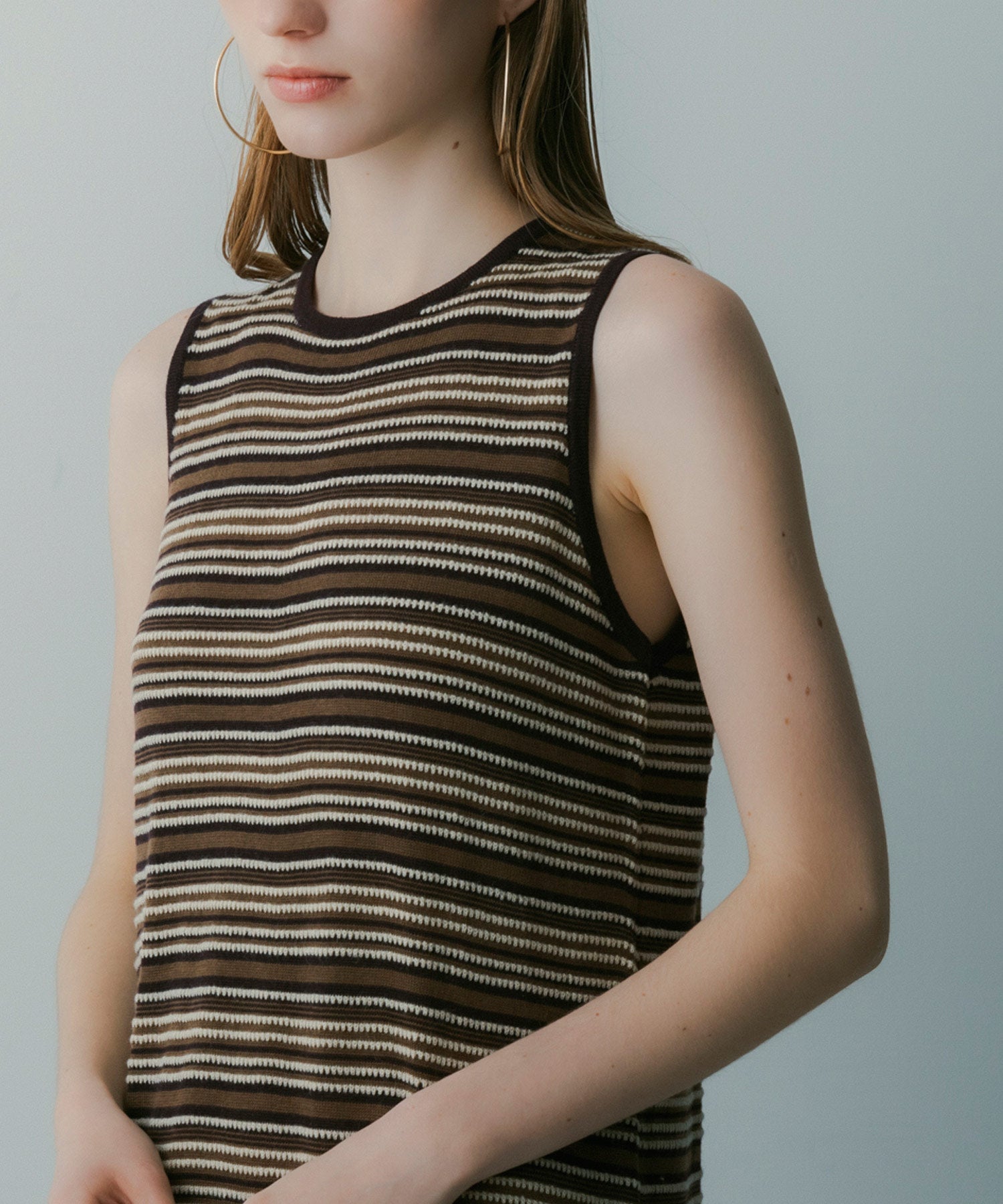 マルチボーダーニットワンピース