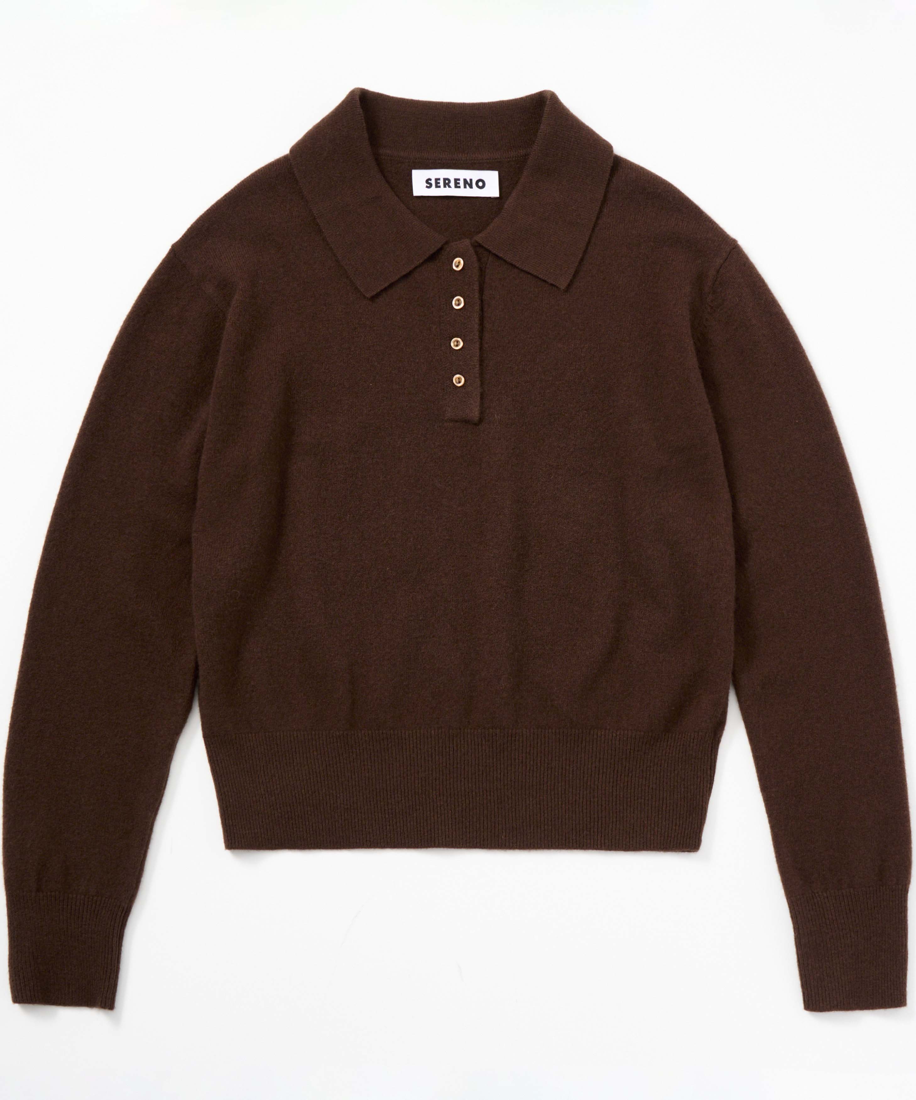 ウールポロカラーニット