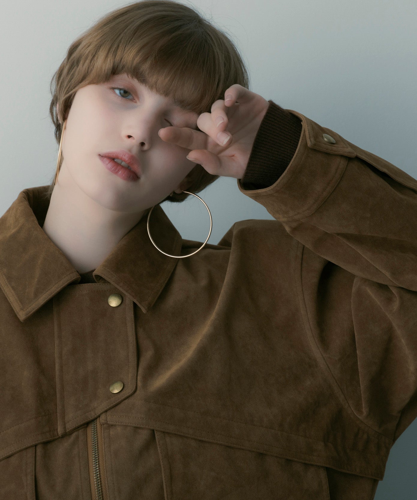 スエードライク ブルゾン