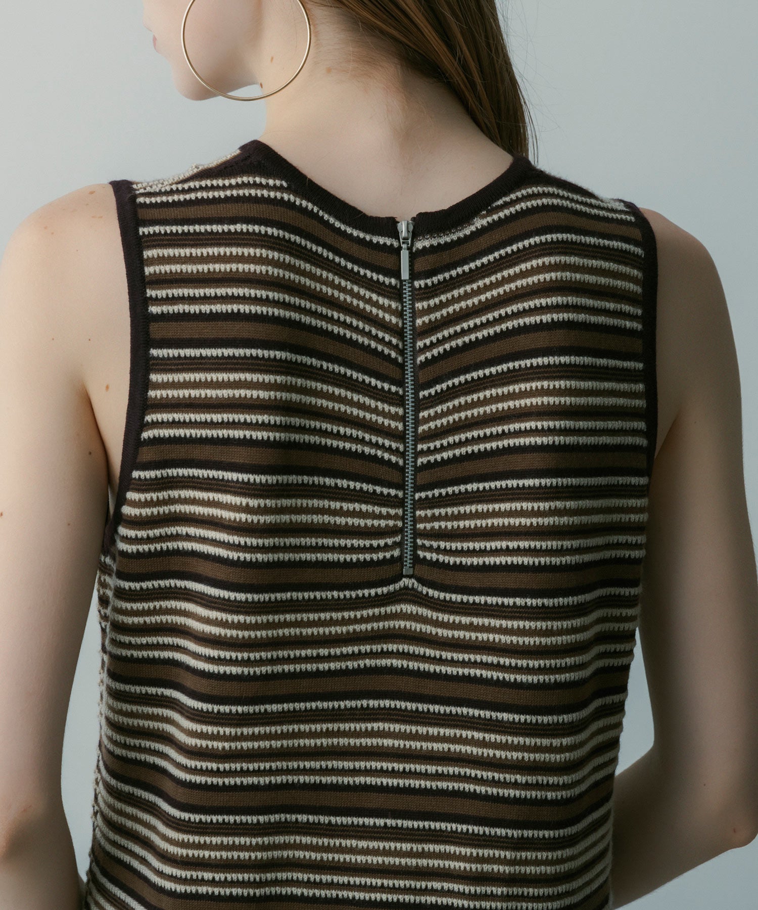 マルチボーダーニットワンピース