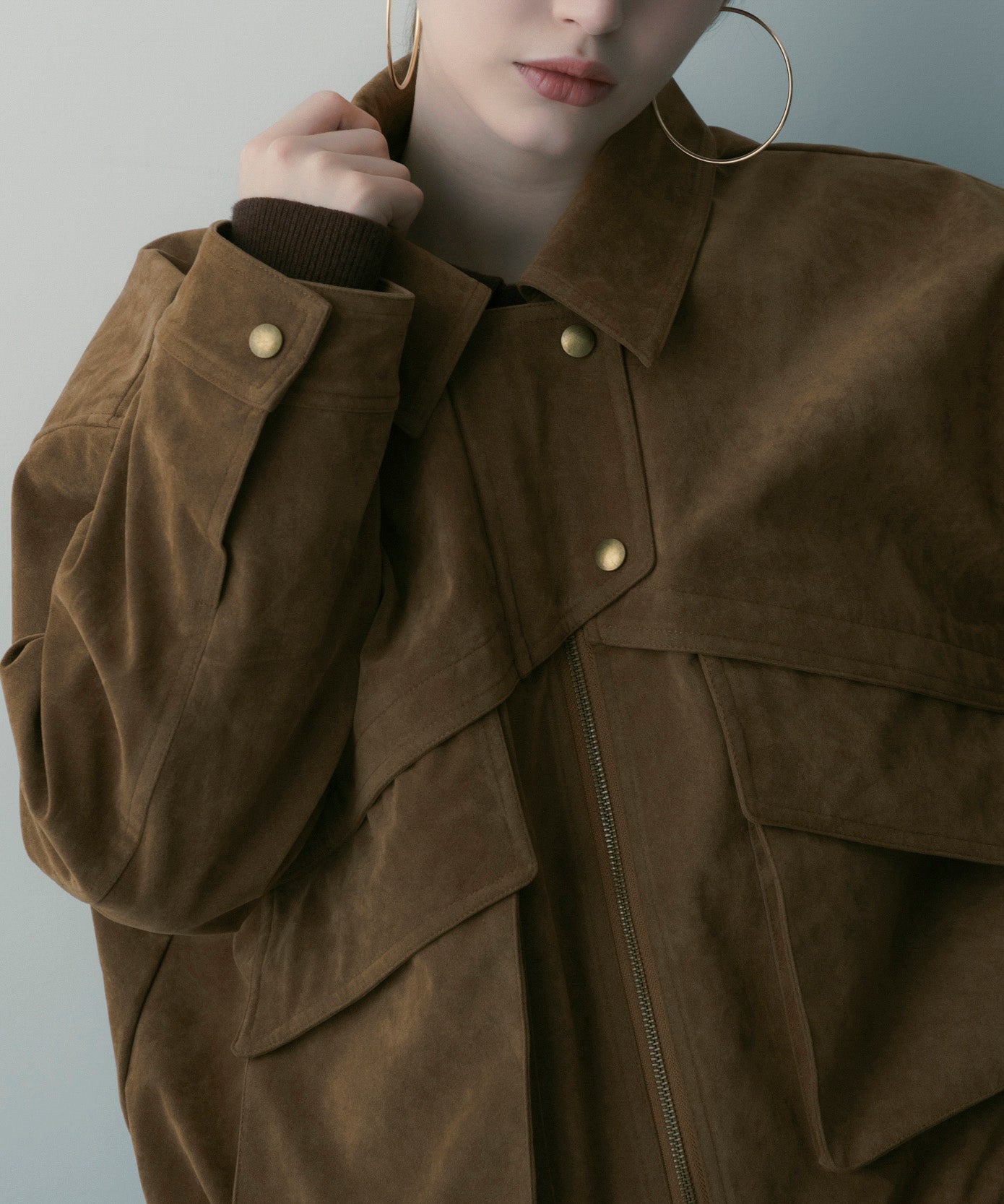 スエードライク ブルゾン