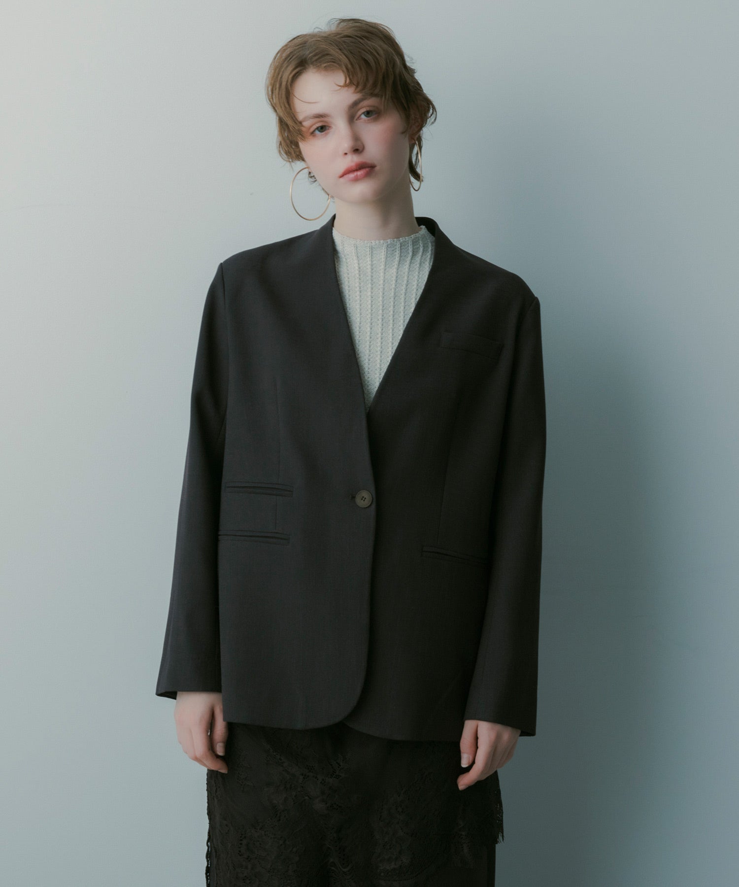 【3月中旬お届け予約商品】ノーカラージャケット