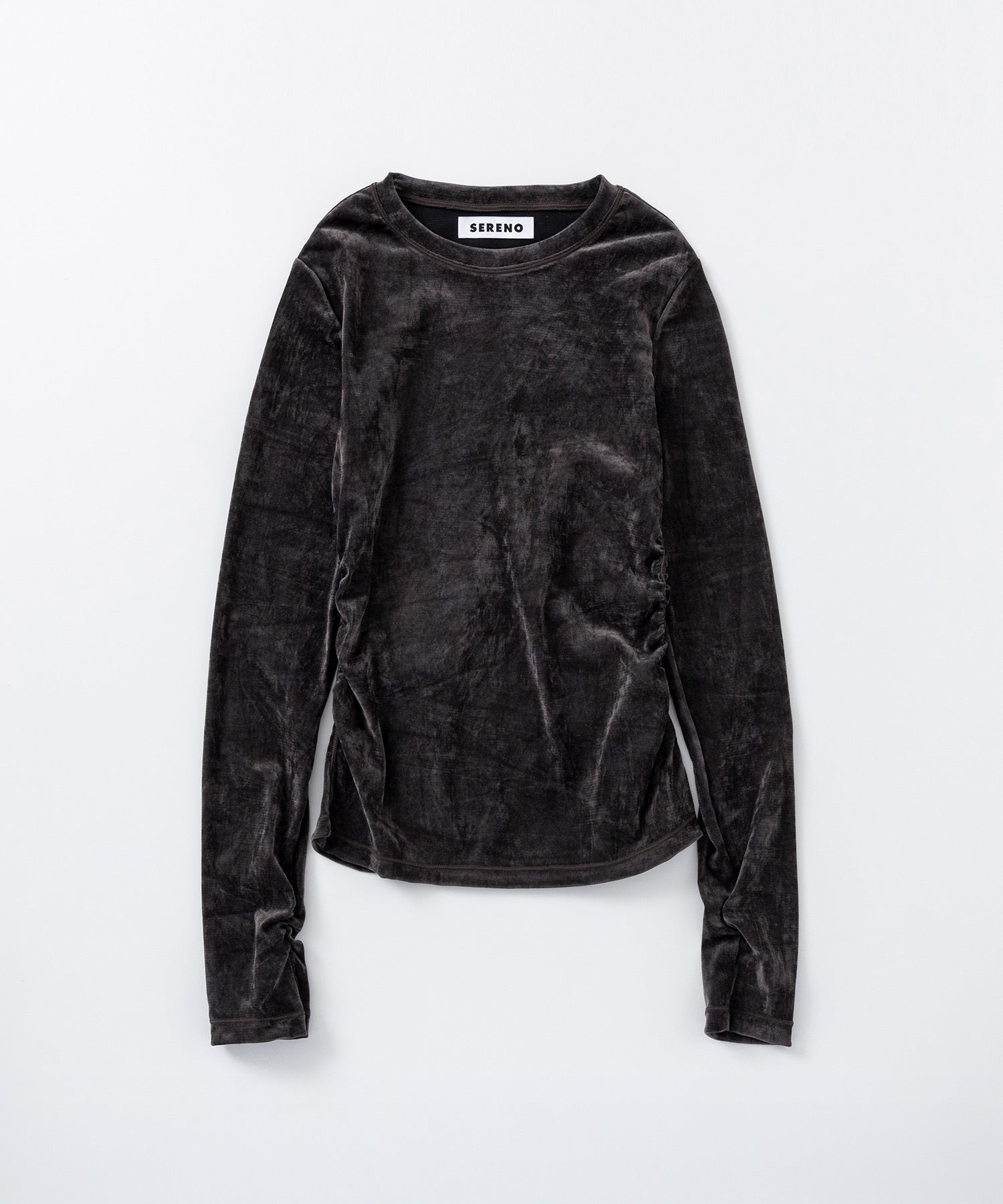 【3月中旬お届け予約商品】ロングスリーブ シアーベロアカットソー