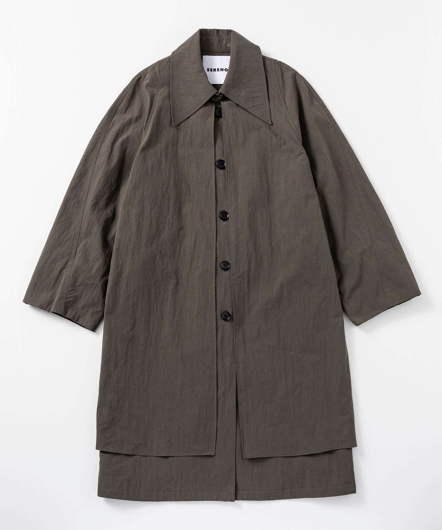 レイヤードロングコート