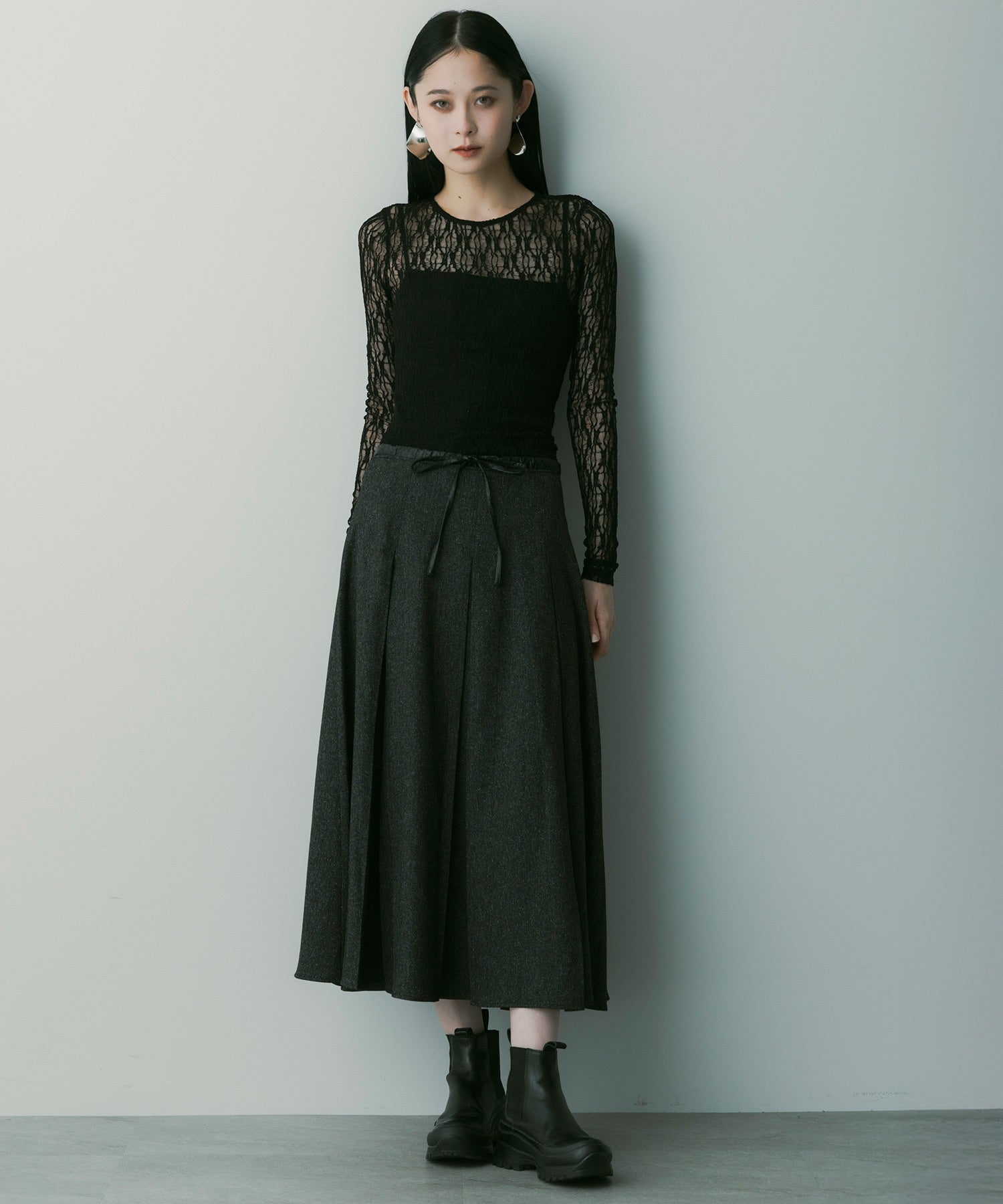 【12月上旬お届け予約商品】フレアプリーツスカート