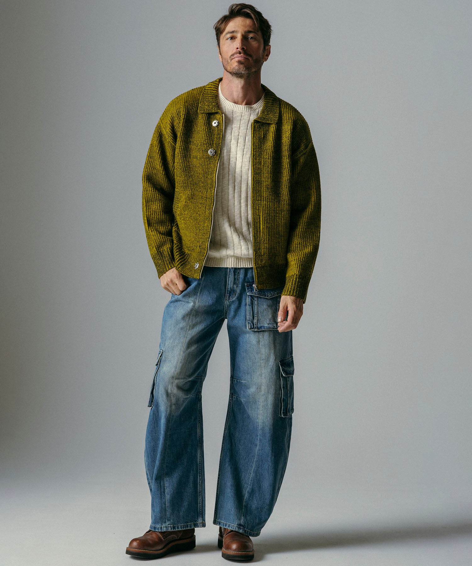 【12月上旬お届け予約商品】襟付きジップアップブルゾン