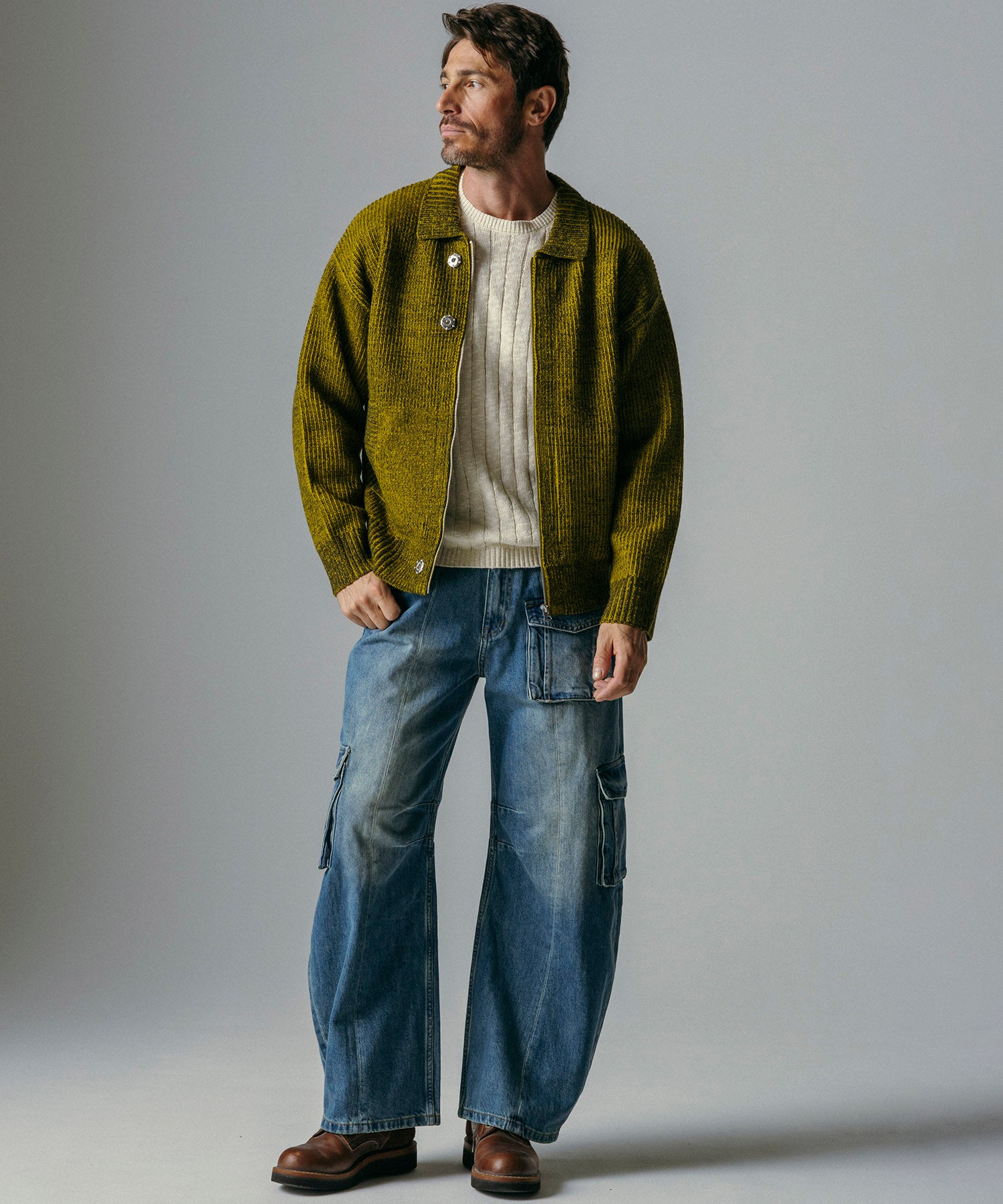 【12月上旬お届け予約商品】襟付きジップアップブルゾン