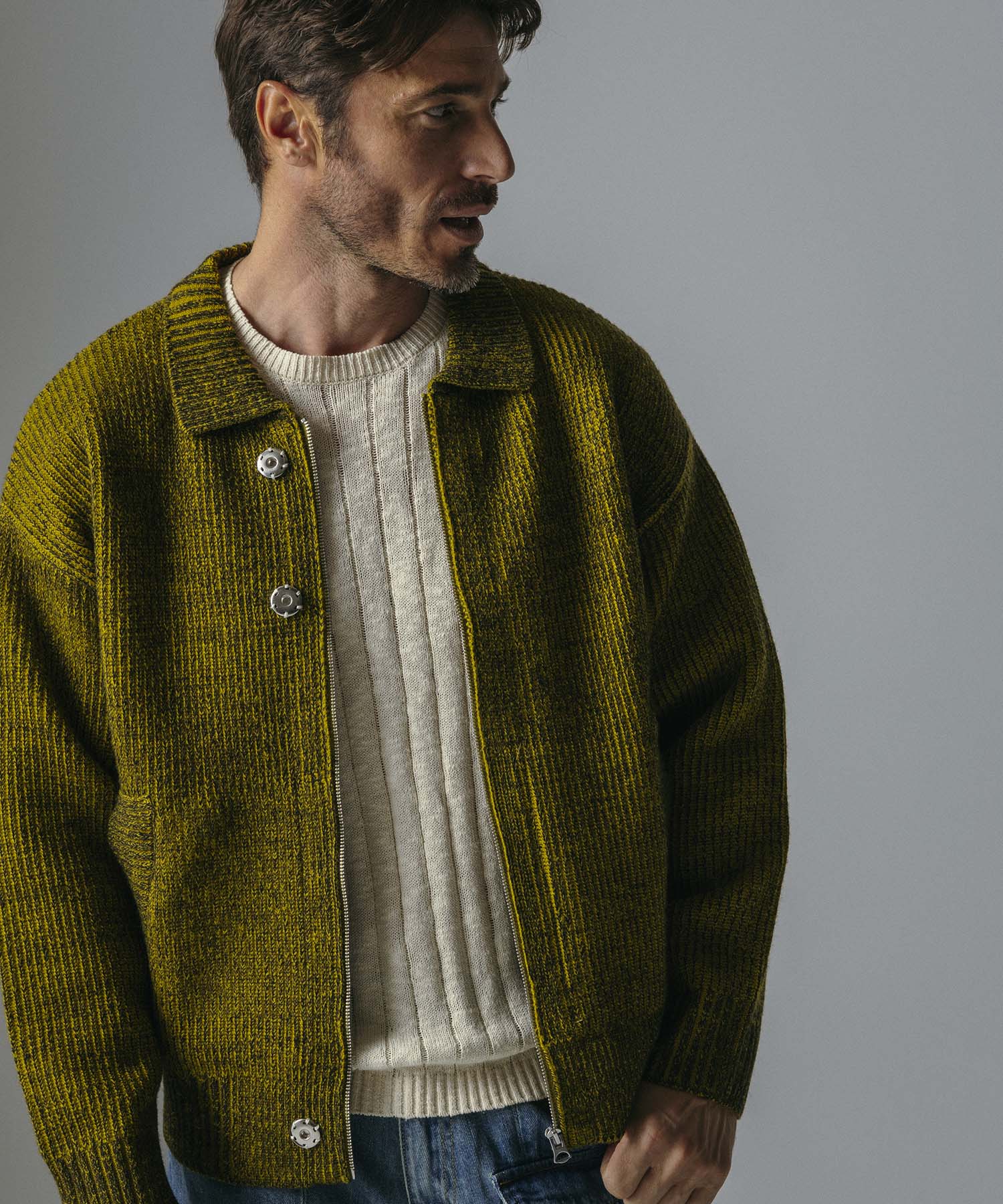 【12月上旬お届け予約商品】襟付きジップアップブルゾン