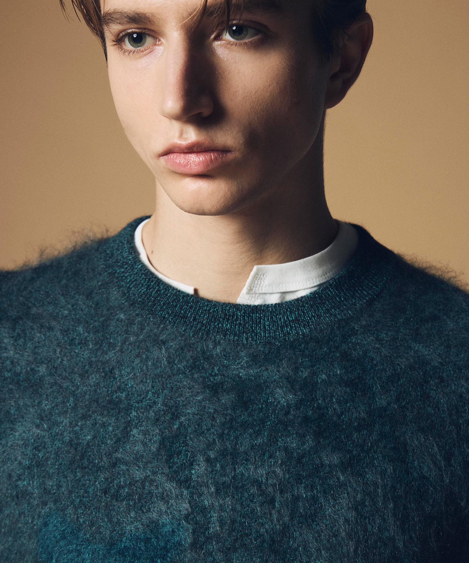 【12月上旬お届け予約商品】モヘアタッチ カシミヤセーター