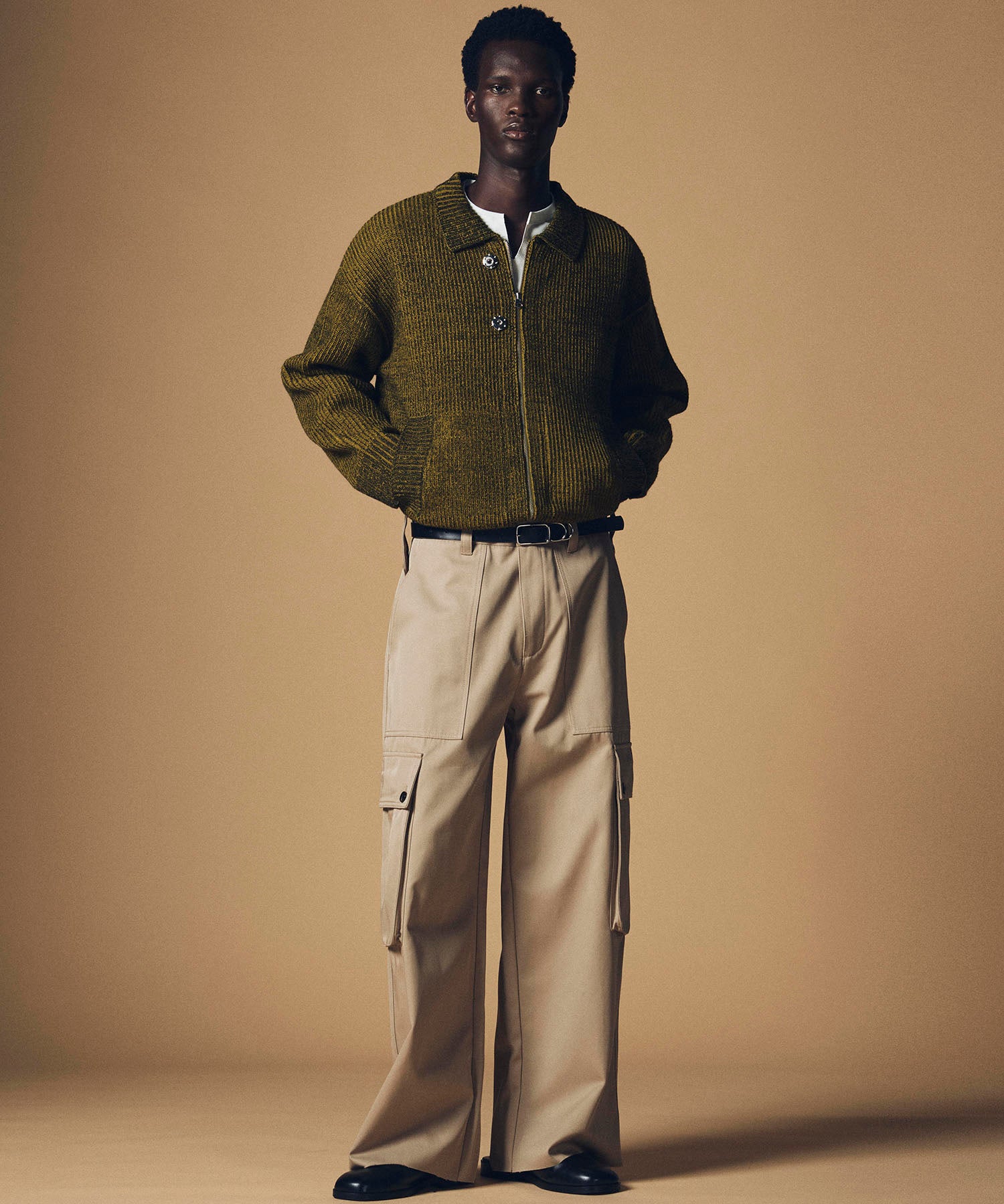 【12月上旬お届け予約商品】襟付きジップアップブルゾン