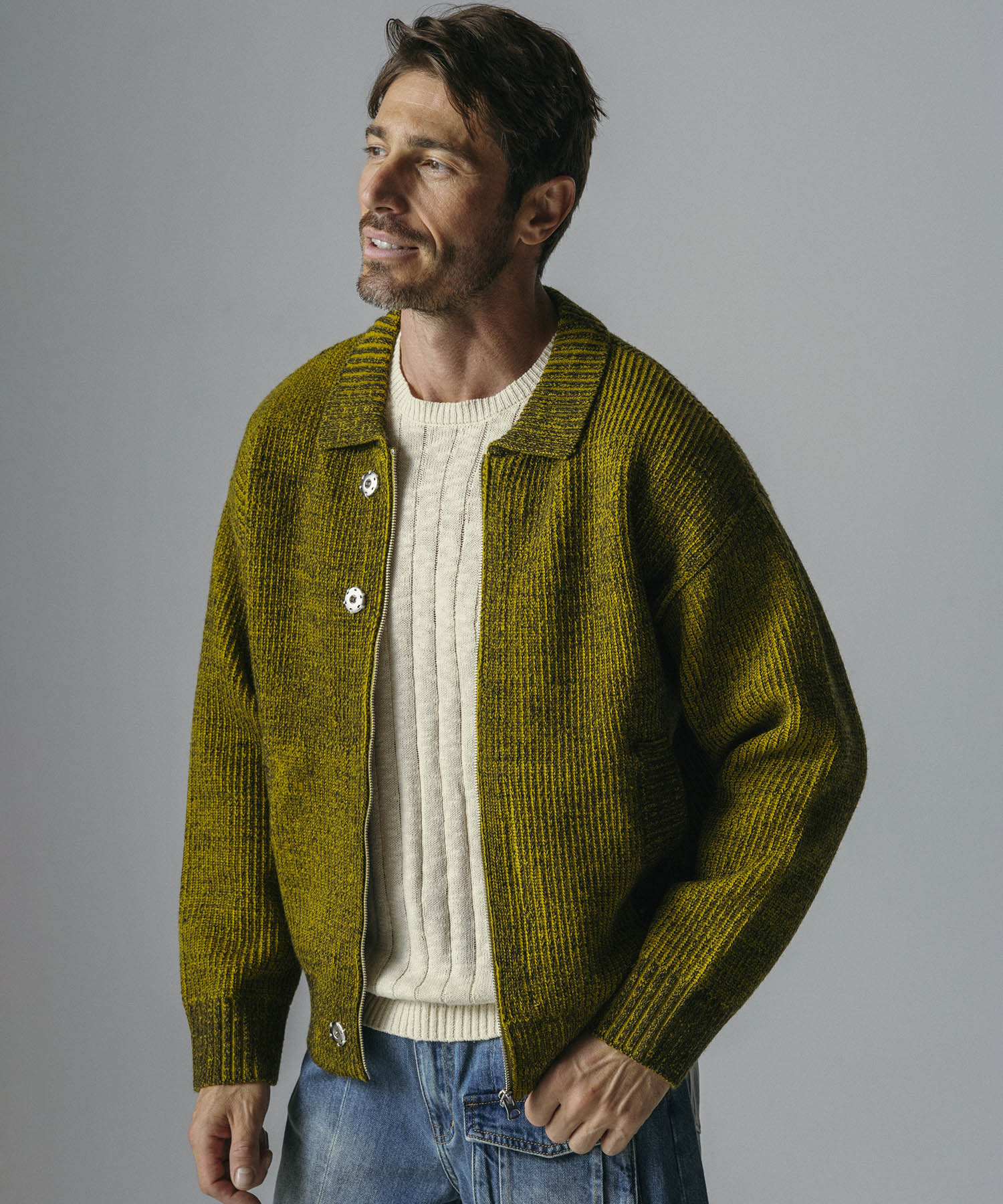 【12月上旬お届け予約商品】襟付きジップアップブルゾン