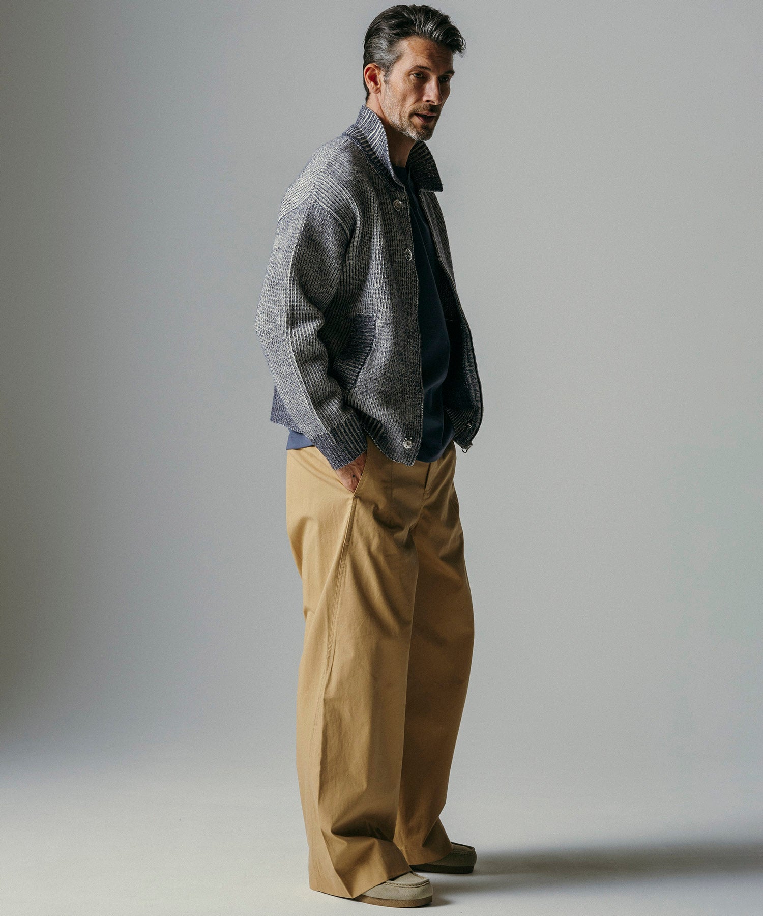 【12月上旬お届け予約商品】襟付きジップアップブルゾン