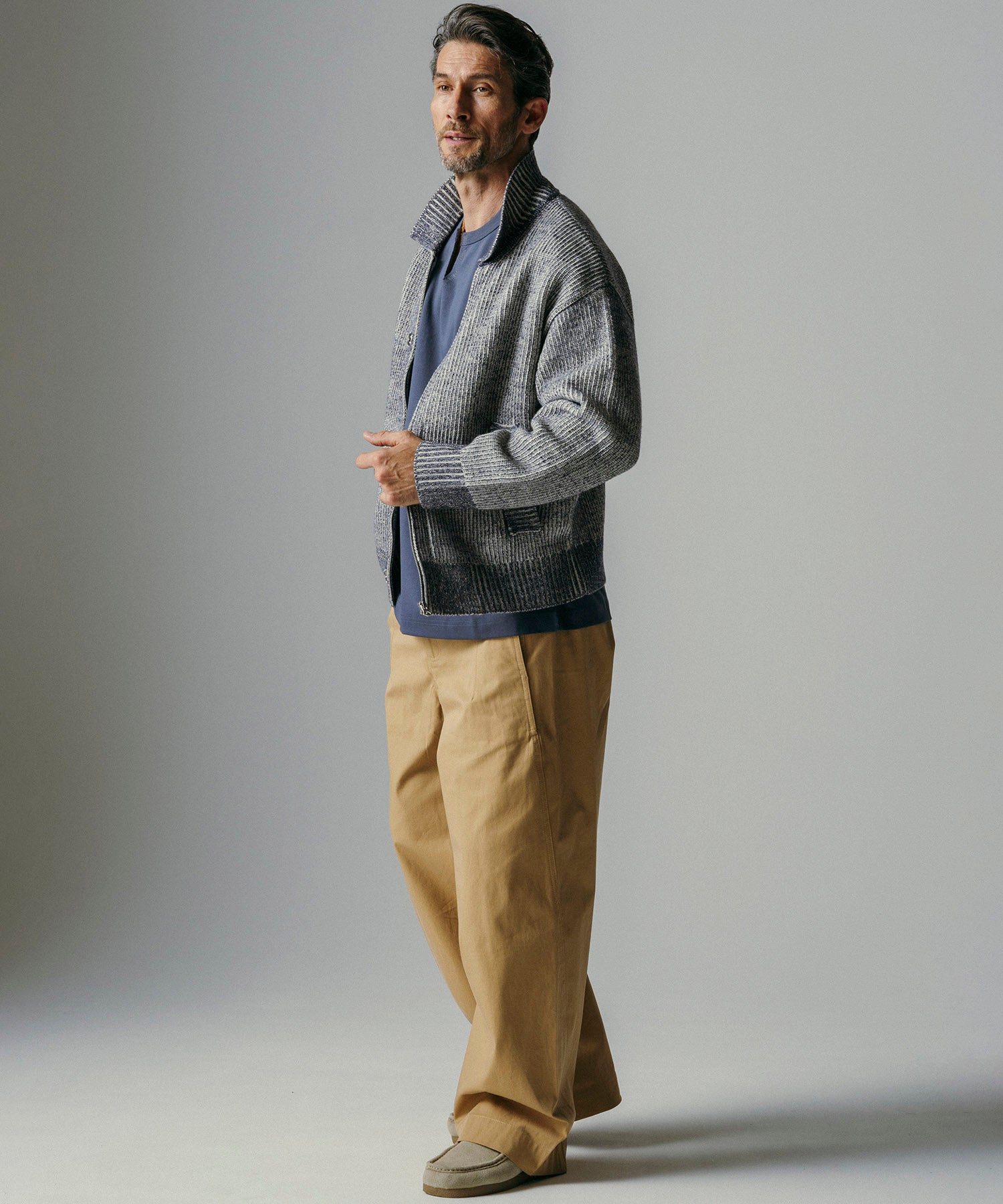 【12月上旬お届け予約商品】襟付きジップアップブルゾン