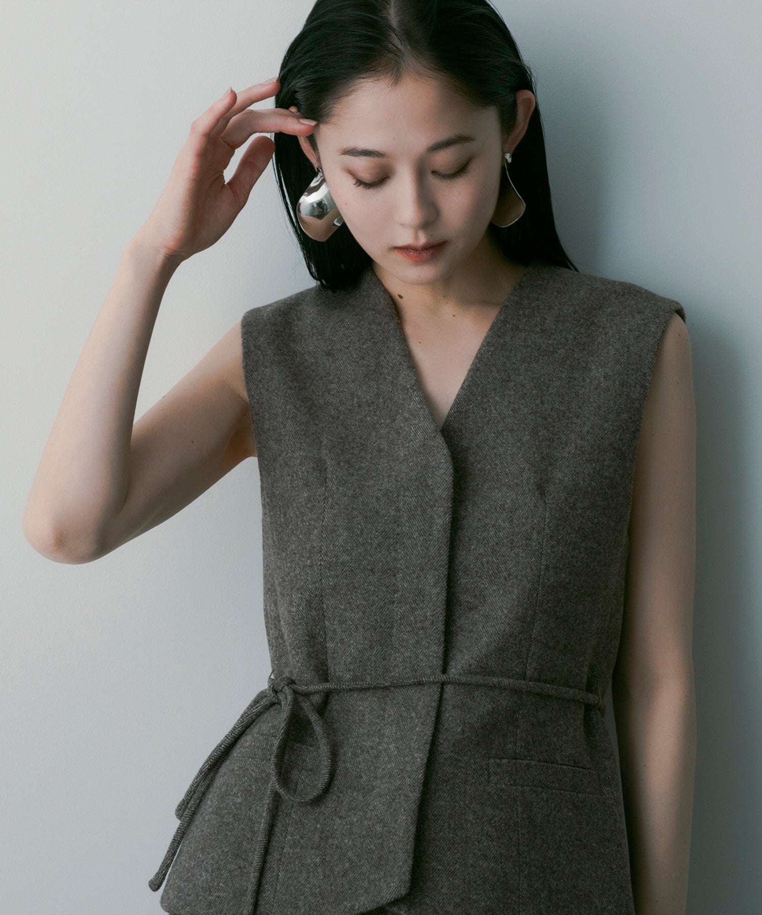 【3月中旬お届け予約商品】ヘリンボーン ウールジレ