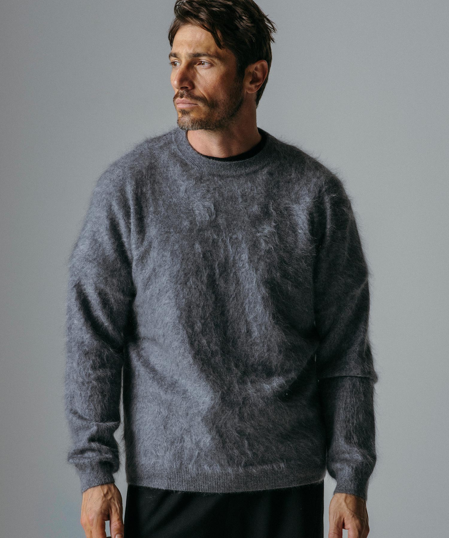 【12月上旬お届け予約商品】モヘアタッチ カシミヤセーター