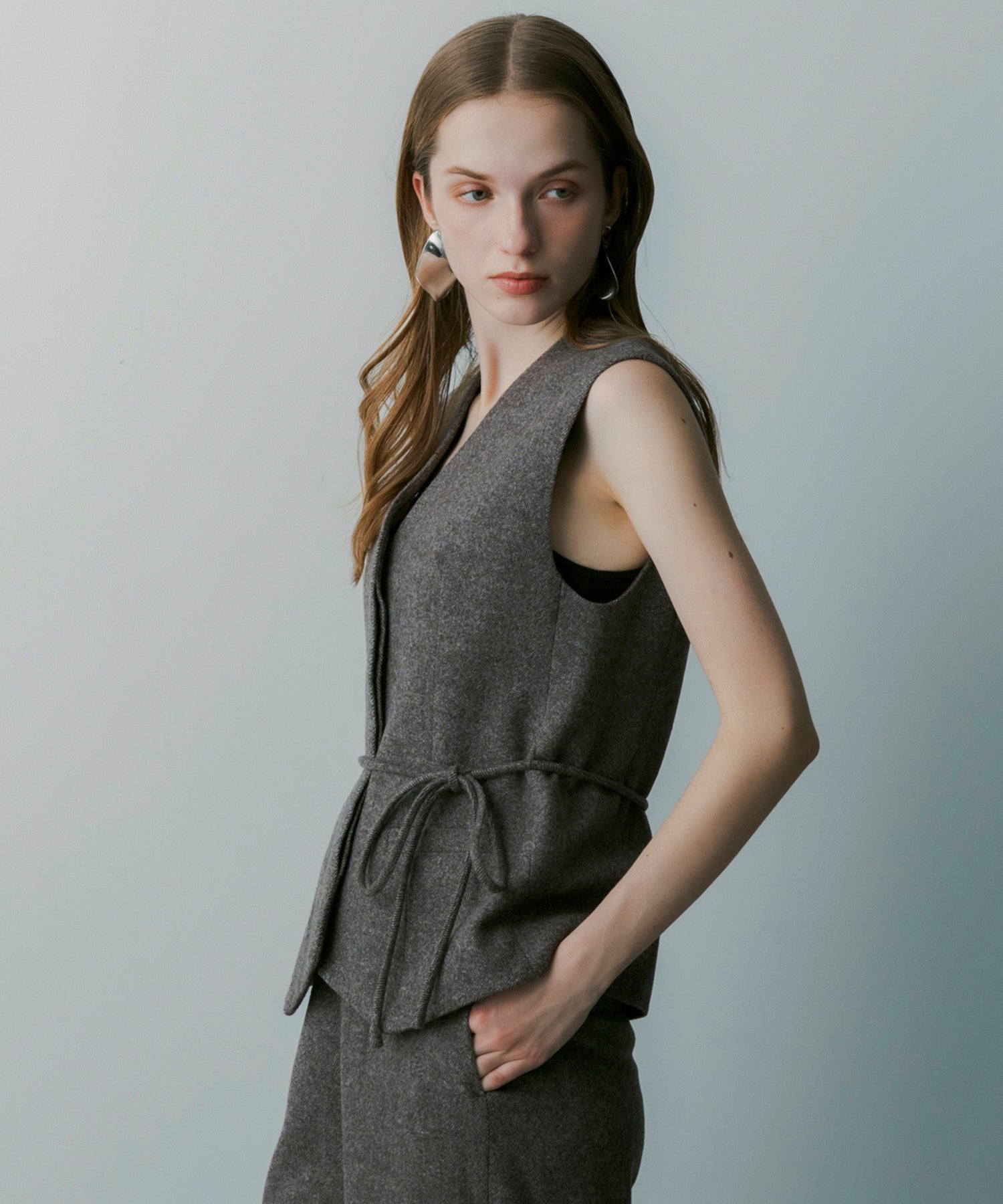 【3月中旬お届け予約商品】ヘリンボーン ウールジレ