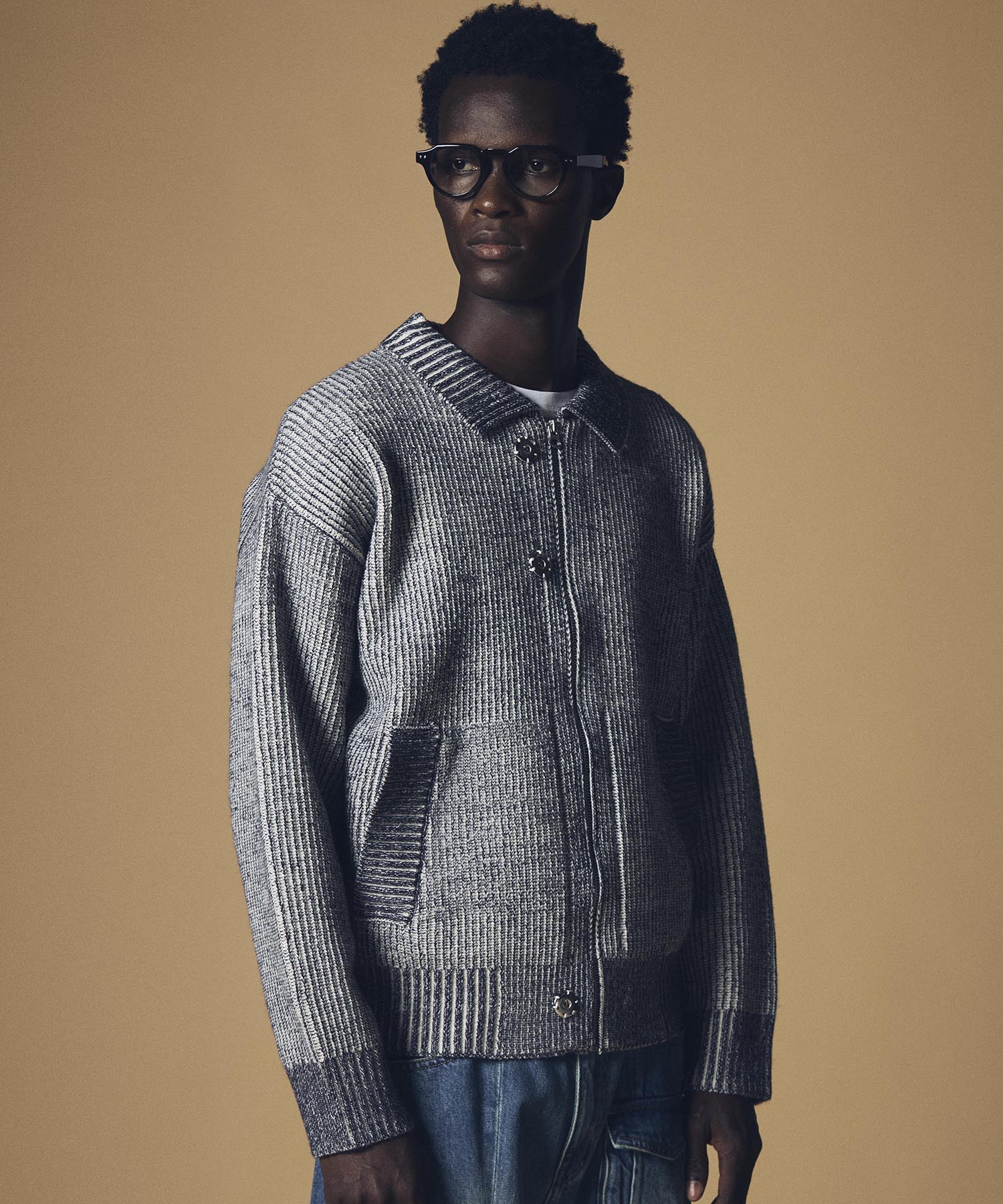 【12月上旬お届け予約商品】襟付きジップアップブルゾン