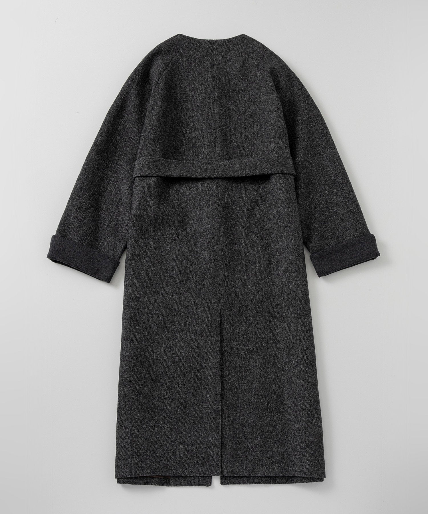 【12月中旬お届け予約商品】ヘリンボーンウールロングコート