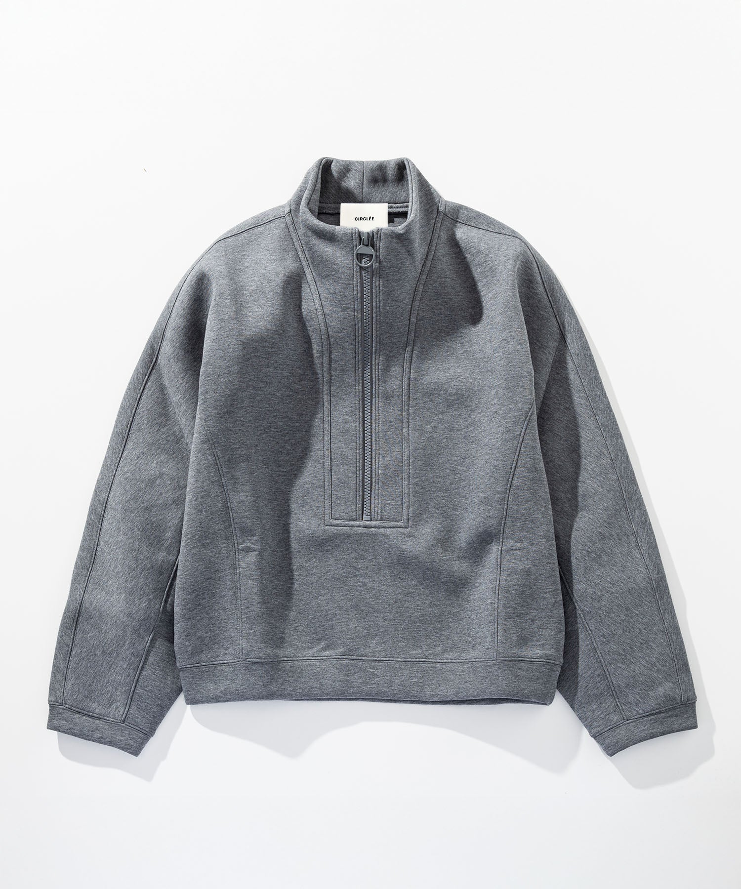 ハーフジップ モックネックプルオーバー