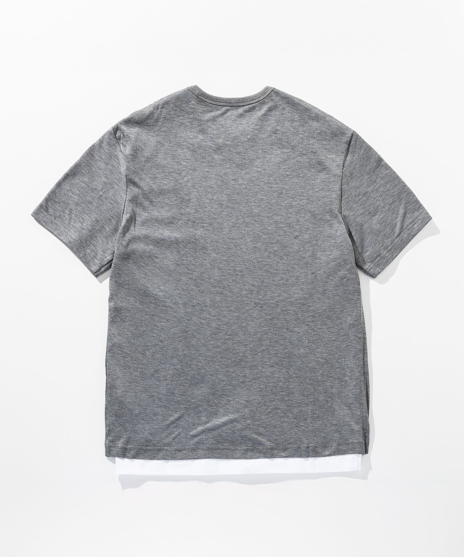 レイヤード風 クルーネックTシャツ