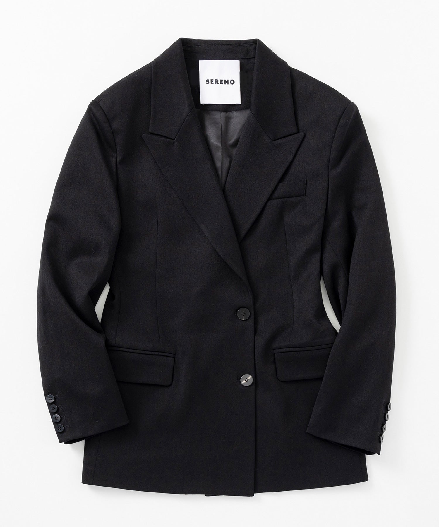 ウールブレンド ピークドラペルジャケット