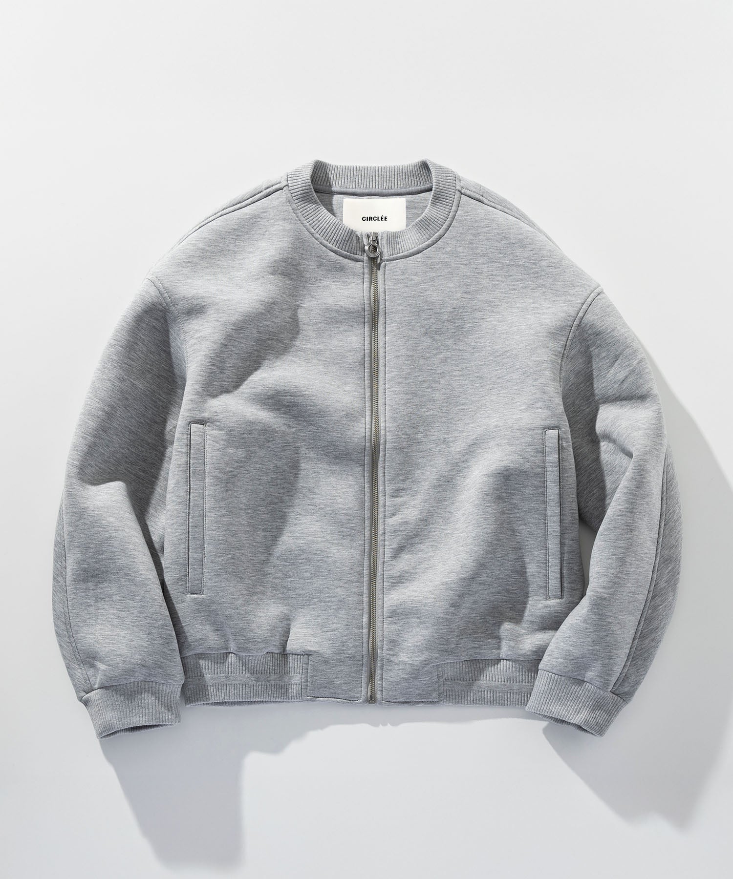 クルーネックジップブルゾン