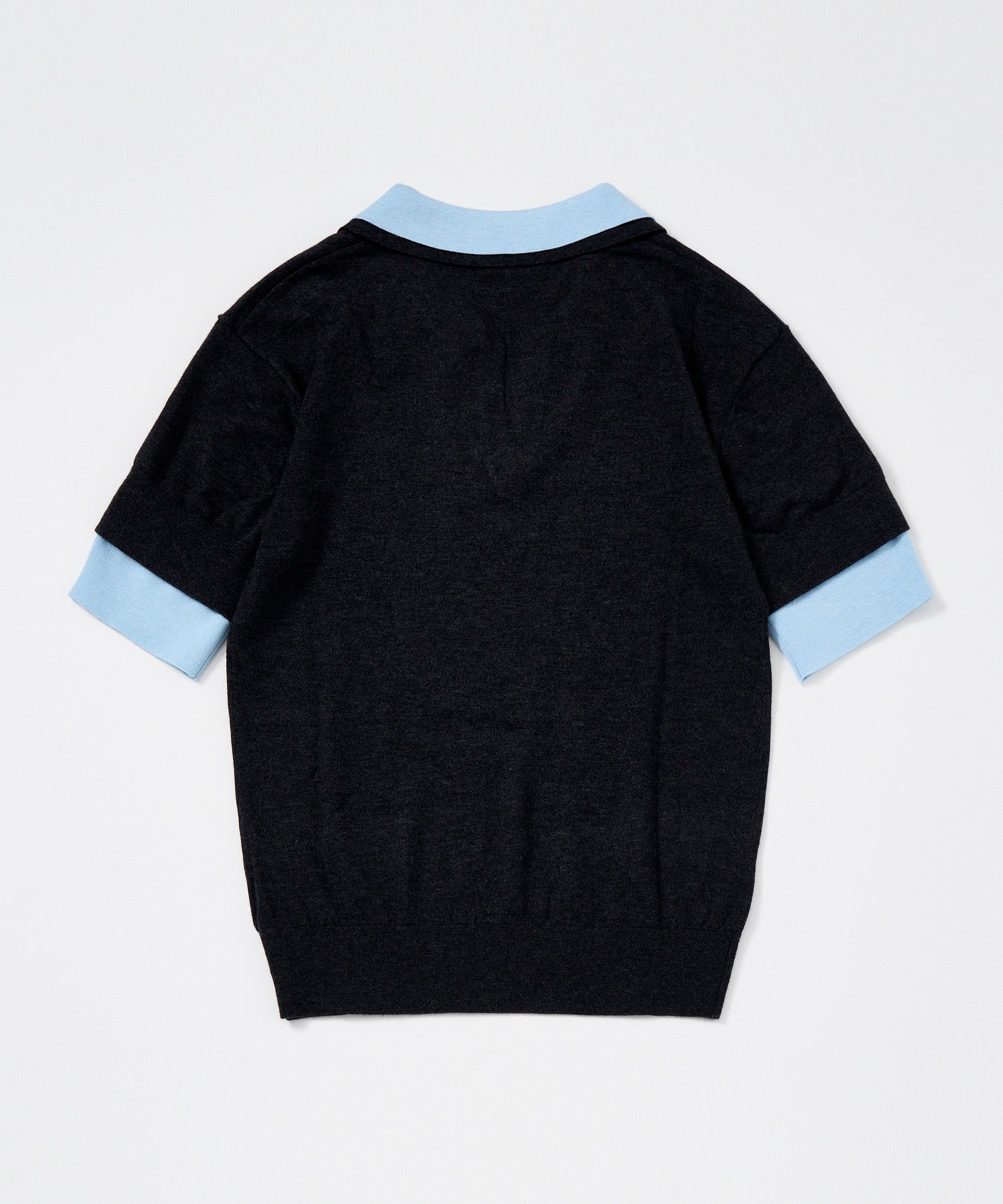 レイヤードカラー ニットシャツ