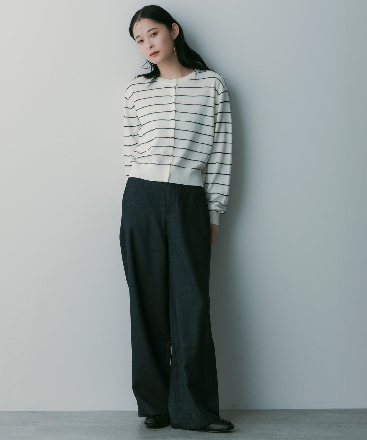 【3月中旬お届け予約商品】ウールブレンド イージーパンツ