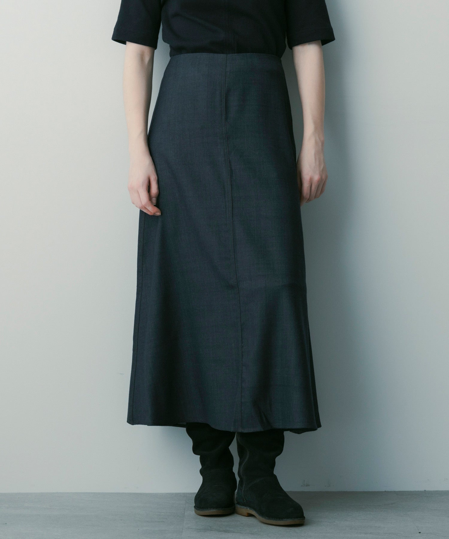 【3月中旬お届け予約商品】ウールブレンド フレアスカート